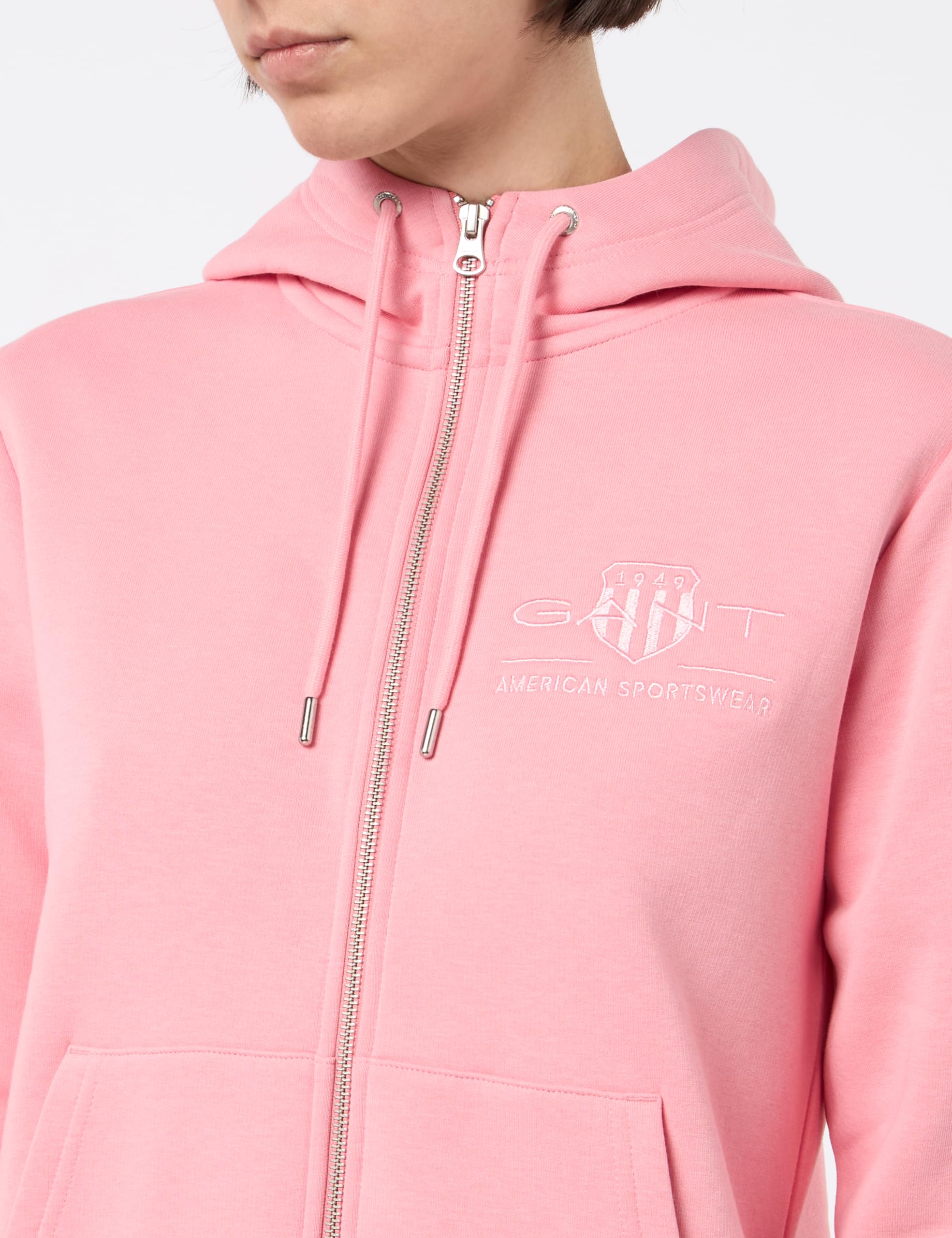 GANT Reg Tonal Shield Zip Hoodie Sudadera con Capucha Mujer (Pack de 1)