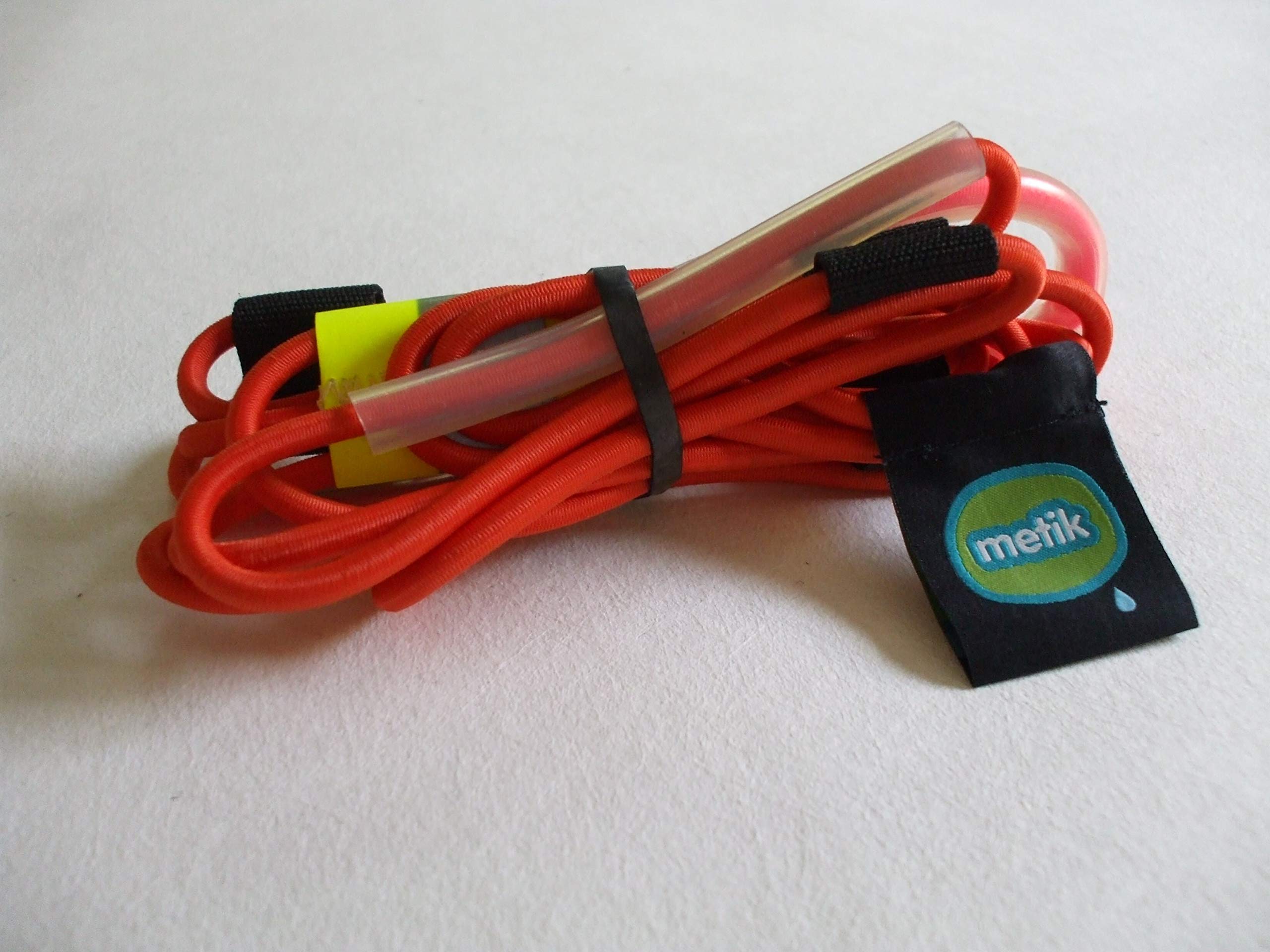 Goma elástica Metik, Sistema de Remolque para Ciclismo y Otros Deportes, Naranja