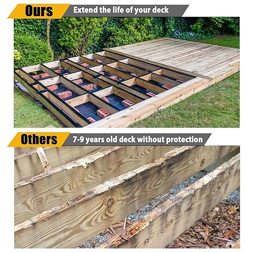 Miniatura 3 de Cinta de viguetas de cubierta  Cinta de vigueta resistente para cubiertas, paquete de 4 unidades de 2 pulgadas x 50 pies, impermeable y resistente a