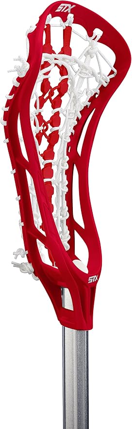 STX Lacrosse Women's EXULT 300 Complete Stick Red Head and Runway Pocket on 7075 Handle