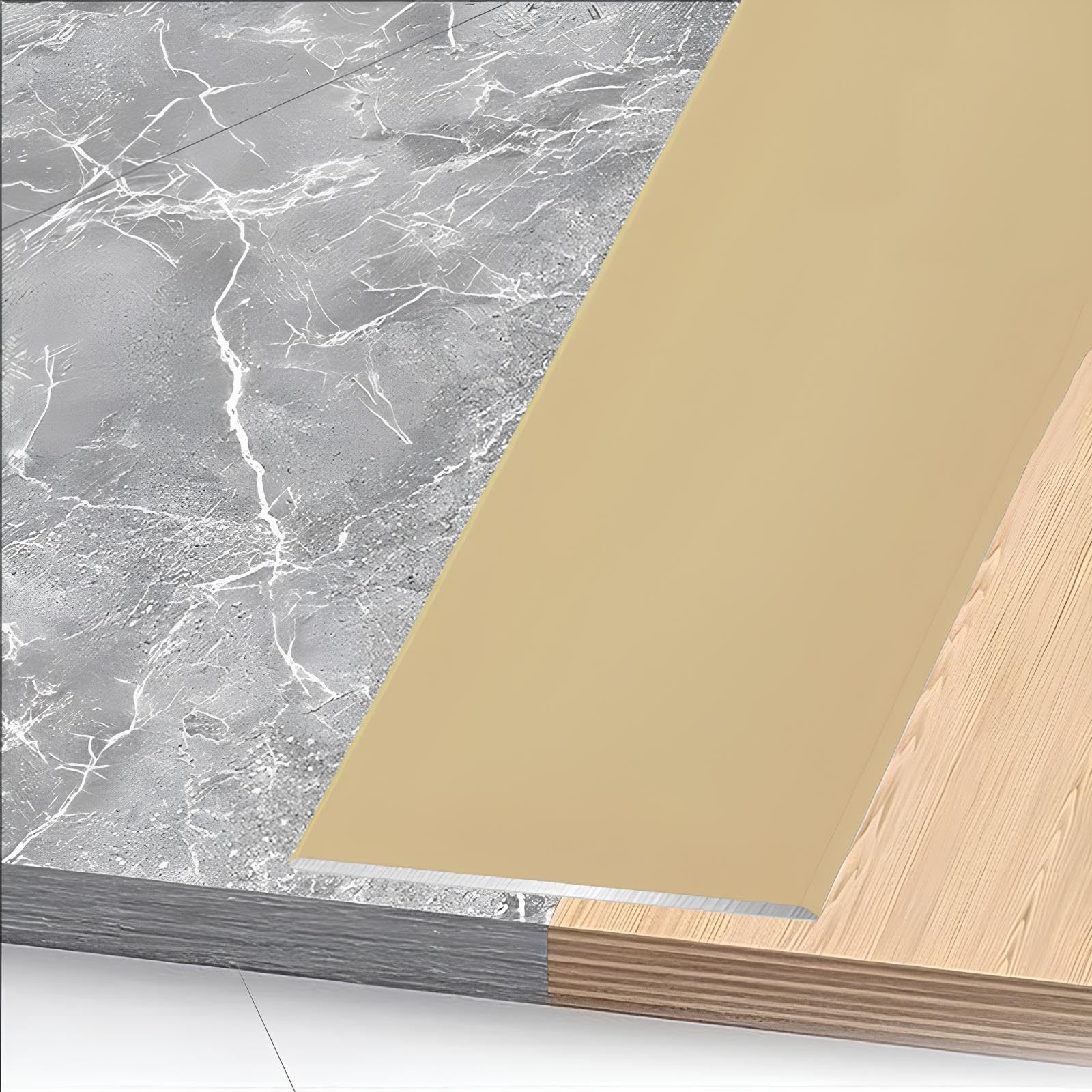 Striscia Di Transizione Pavimento In Alluminio Larghezza 70 Mm | Soglia Porta Profili In Metallo Per Laminato Del Pavimento Piastrella 80/85/90/95/100cm(Silver,70mmx145cm)