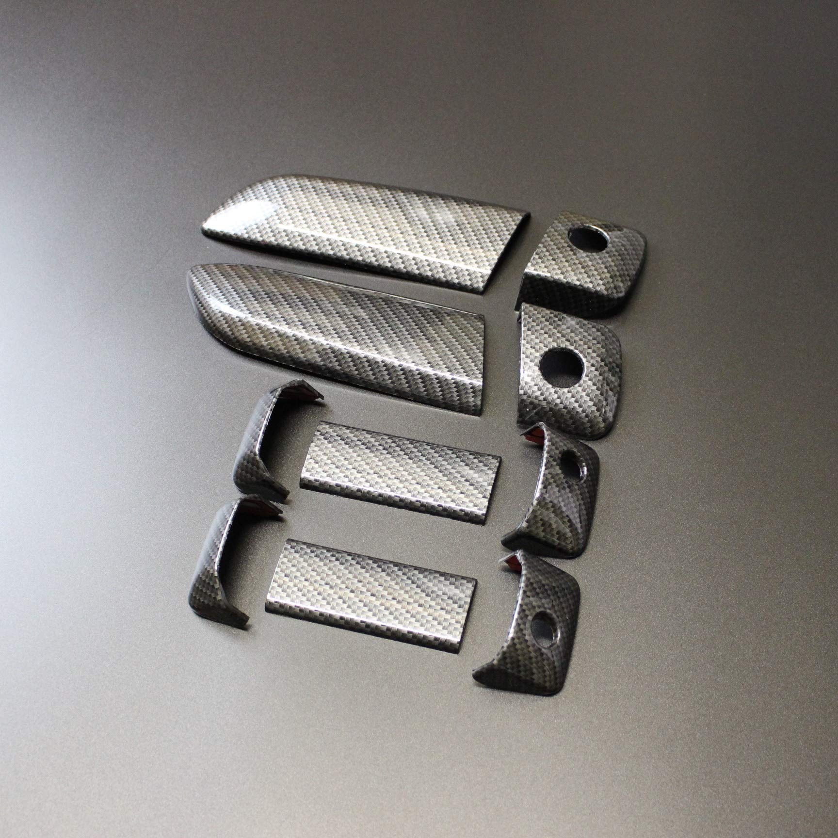 【新品】ハイエース レジアスエース 200系 カーボン調 ドアハンドル ドアノブ カバー エクステリア ガーニッシュ