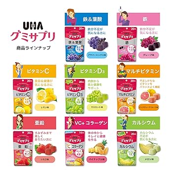 Amazon | UHA味覚糖 グミサプリ 鉄&葉酸 60日分(10日分×6箱