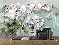 Vista 62 de Papel tapiz tropical de hojas de plátano verde, murales de plantas para dormitorio y sala de estar (no es autoadhesivo)