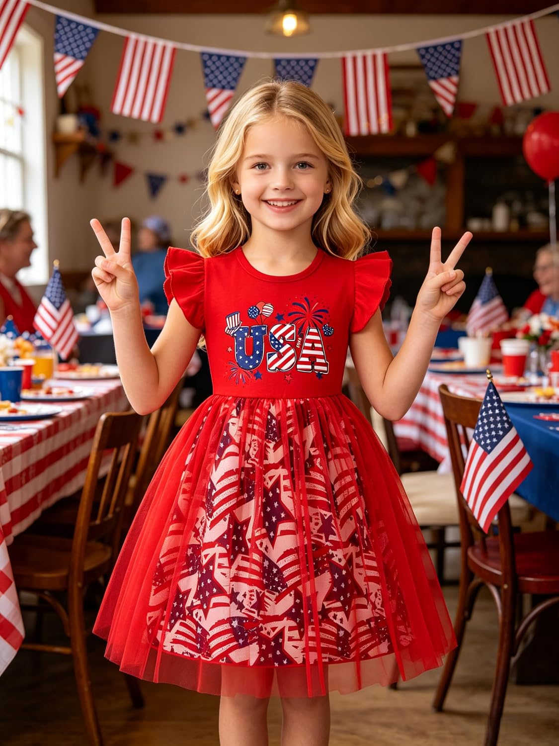Toddler Girls Tutu Dress Kids Flutter Sleeve Princess Party Skirts Girls Summer Tulle Outfits Dresses image 4