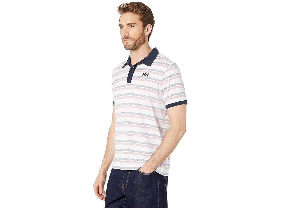 

Helly Hansen Fjord Polo (Navy Faded Stripes) Men's Clothing, White