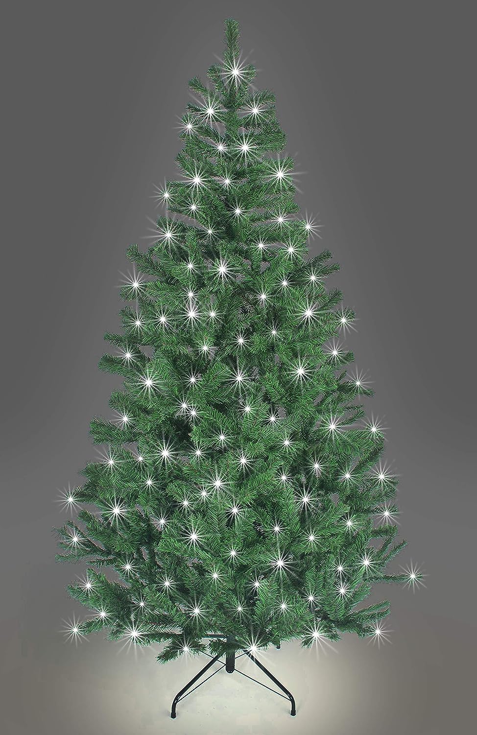 12ft/360cm Prelite Künstlichen Weihnachtsbaum Alaskan Pine Grün 2800 Spitzen Xmas Home Dekorationen 3.6m, 640 Weiße LEDs Metallständer