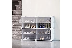 Enclosed Entryway Shoe Rack with Covered Storage