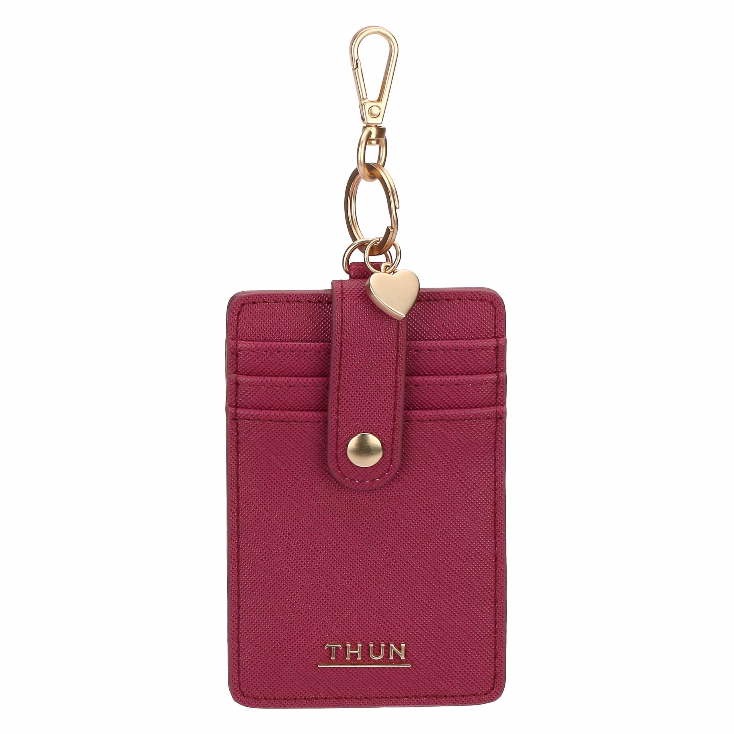 Thun - Card Holder Cherry with Hook - Faux Leather - Always with me Collection - 15.7 x 3 x 9.5 cm