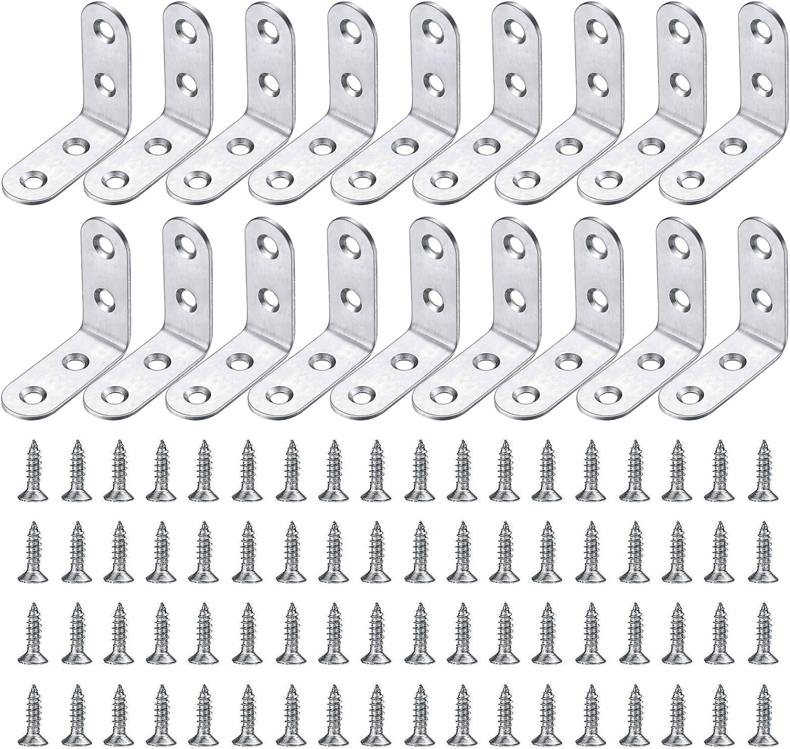 Amazon.com: 20Pcs L Bracket Corner Brace, Stainless Steel Corner ...