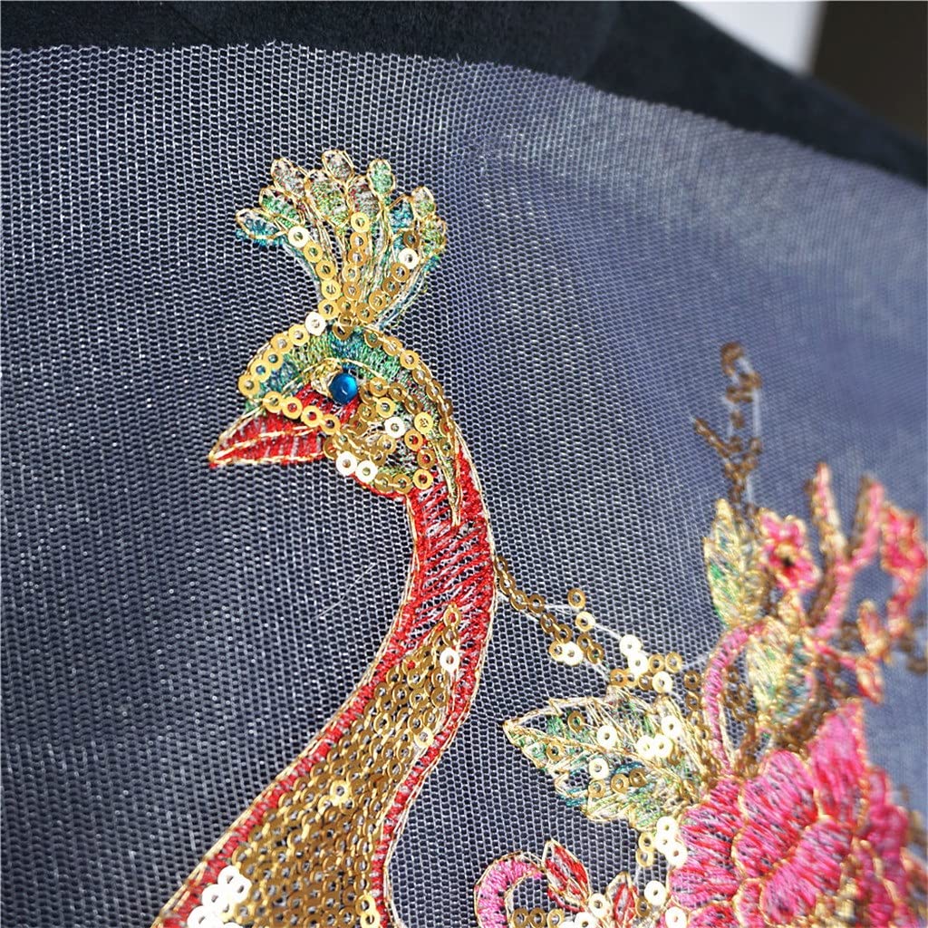 Toppa Ricamata Con Paillettes E Pizzo - Decorazione Elegante Per Abiti Da Sposa, Fai Da Te E Restauro - Foto 2