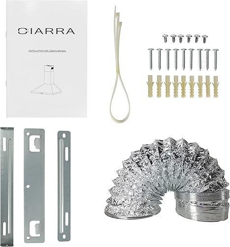 Miniatura 9 de Campana extractora negra de 30 pulgadas con diseño antihuellas dactilares Campana de ventilación de 450 CFM para cocina con control de botón