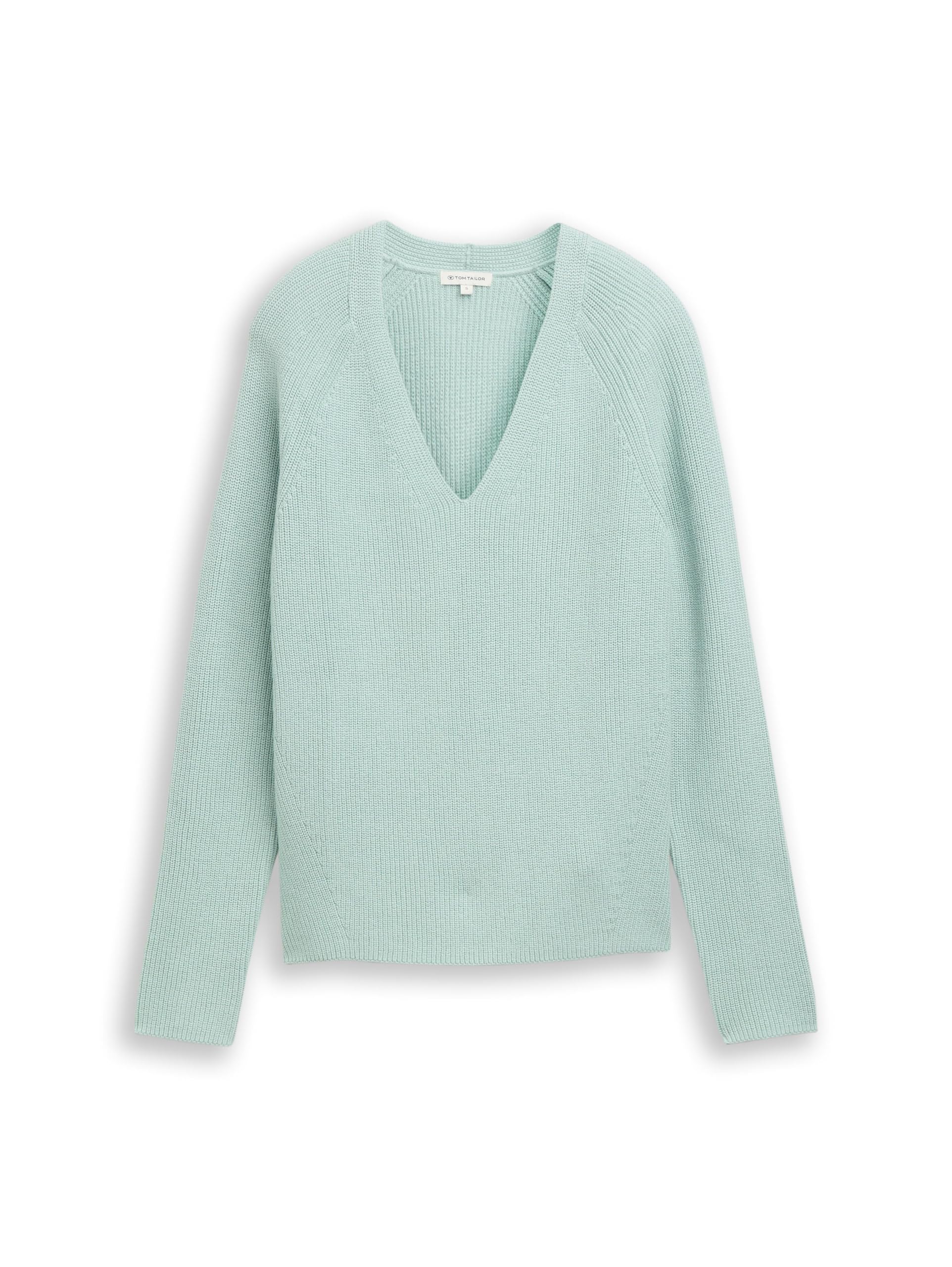 TOM TAILOR Damen Strickpullover mit V-Ausschnitt