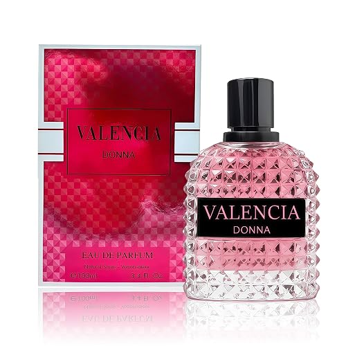 A CENTER Valencia Donna Women's Perfume, Noteds with Amber Floral Jasmine, Bourbon Vanilla & Woods Oriental Fragrance Gift for Women, Eau De Parfum Spray with Elegant 100ml Bottle