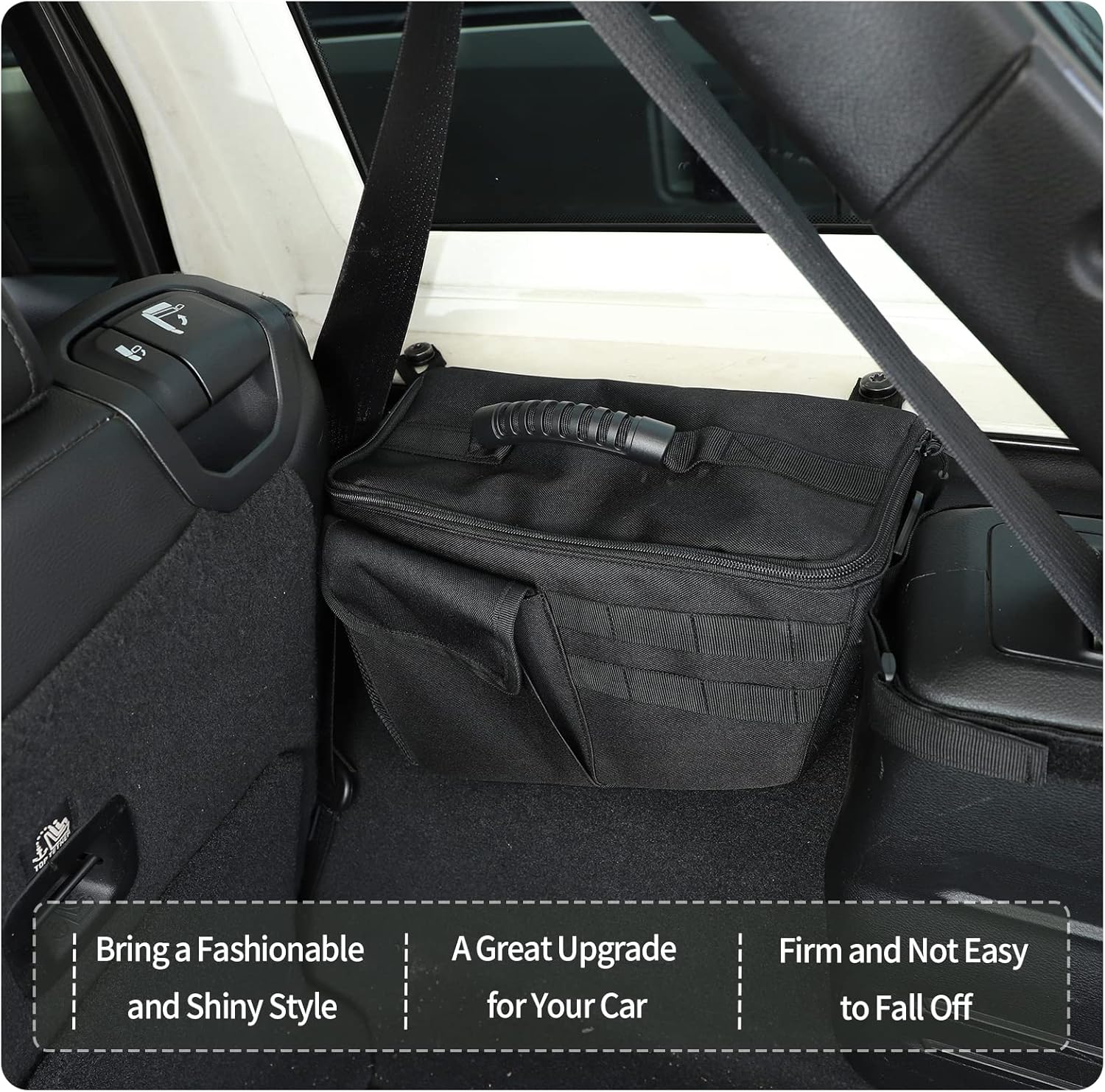 RT-TCZ Trunk Organizer, Passenger Side Storage Bag Interior Accessories for Jeep Wrangler JL 4-Door 2018-2022