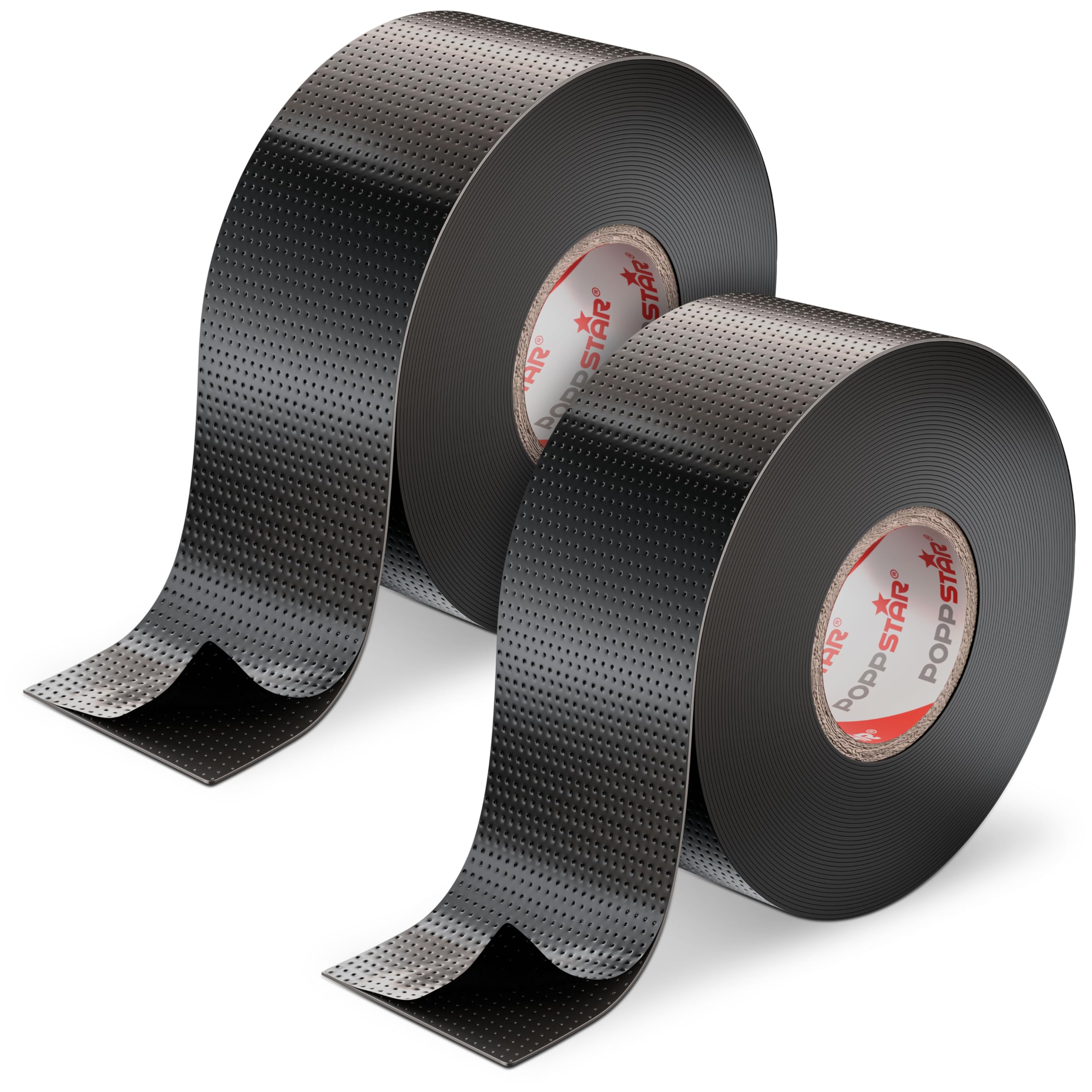 POPPSTAR 2x Self-fusing Universal Insulating Tape, Sealing Tape, LxWxH 10m x 38mm x 0.76mm, Black — image 1