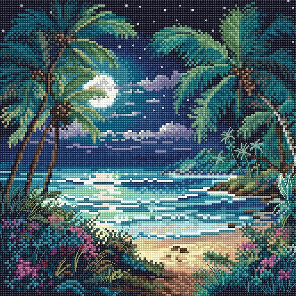 Letistitch L450 Night Paradise- Printed Chart/Fabric and Floss are not Included