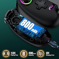 Vista 5 de Wireless Mobile Game Controller for iPhone & Android – Hall Effect Joystick & Triggers, Programmable Back Buttons, Phone Case Support, Compatible