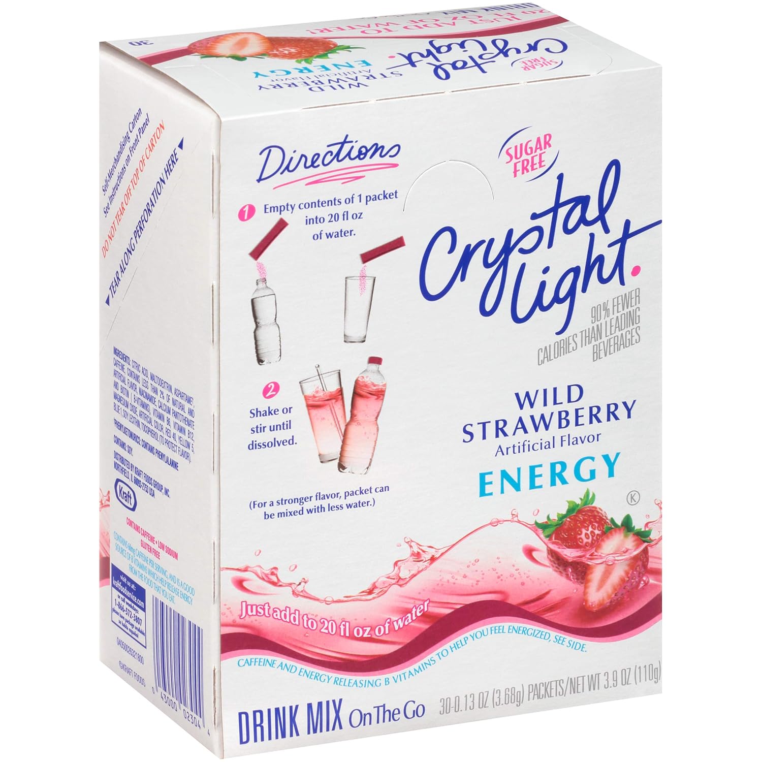 Crystal Light On the Go Energy Wild Strawberry 120 units per case 1.0 oz