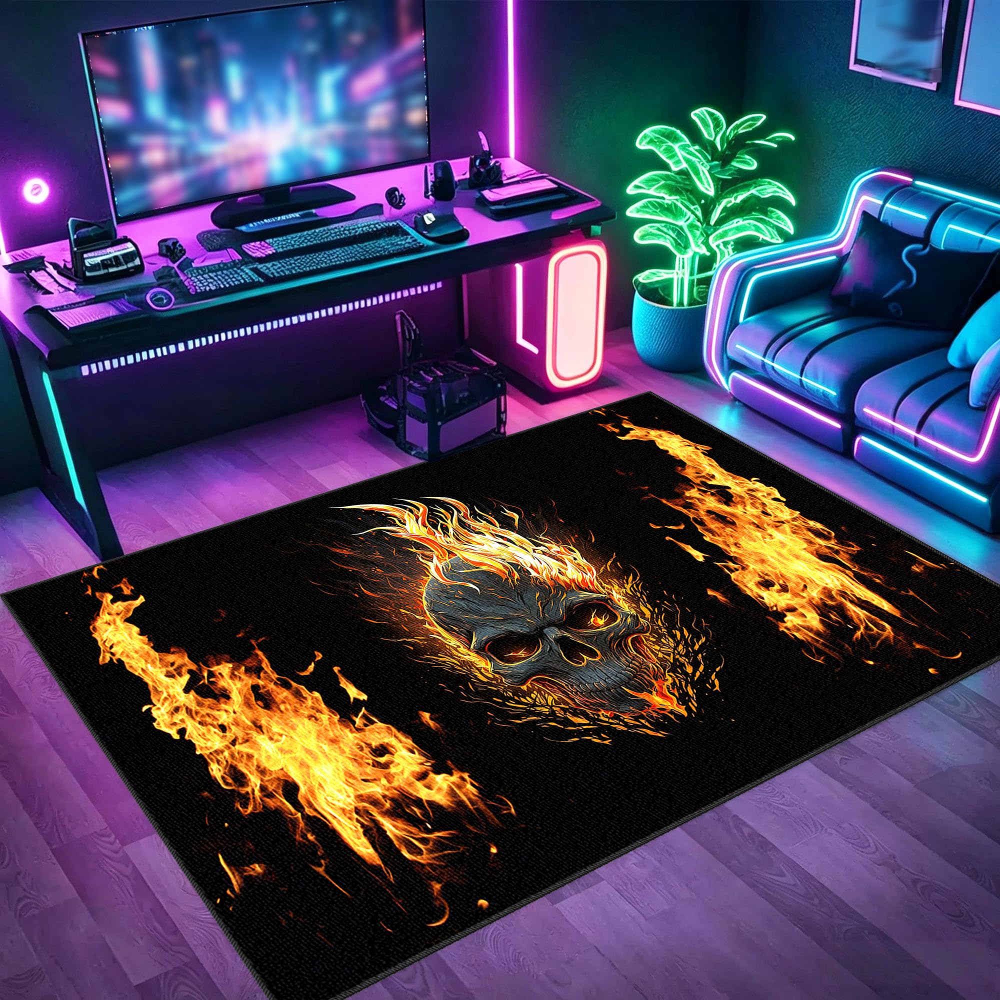 Tapis de jeu antidérapant pour protéger le sol des chaises gamer