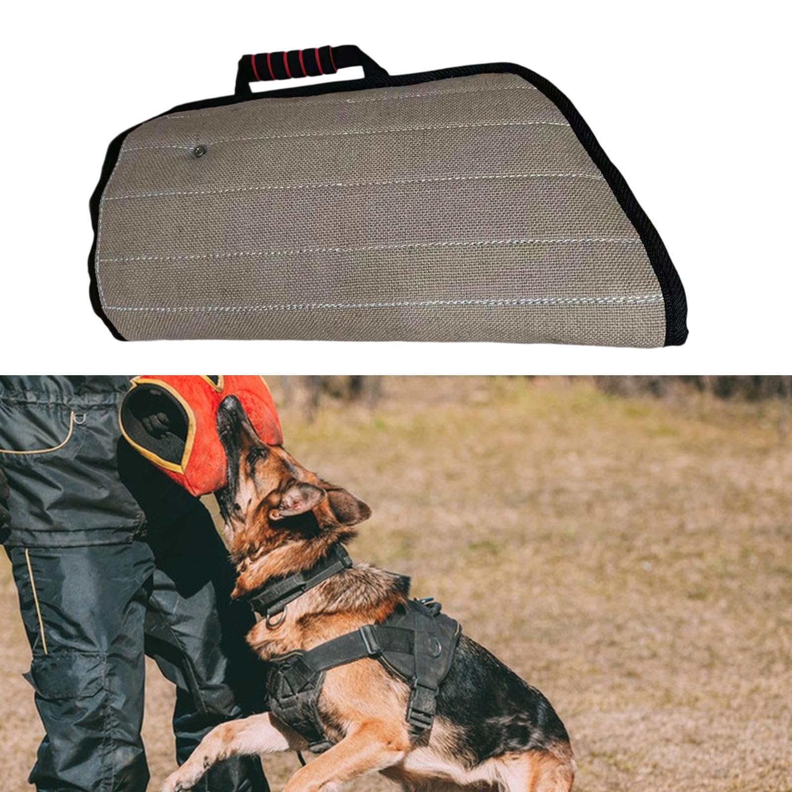 perfk Manica da morso Manica da Braccio per addestramento del Cane Forniture per Animali Domestici Giocattolo da Masticare Manica di Protezione dal morso, Bordo Nero