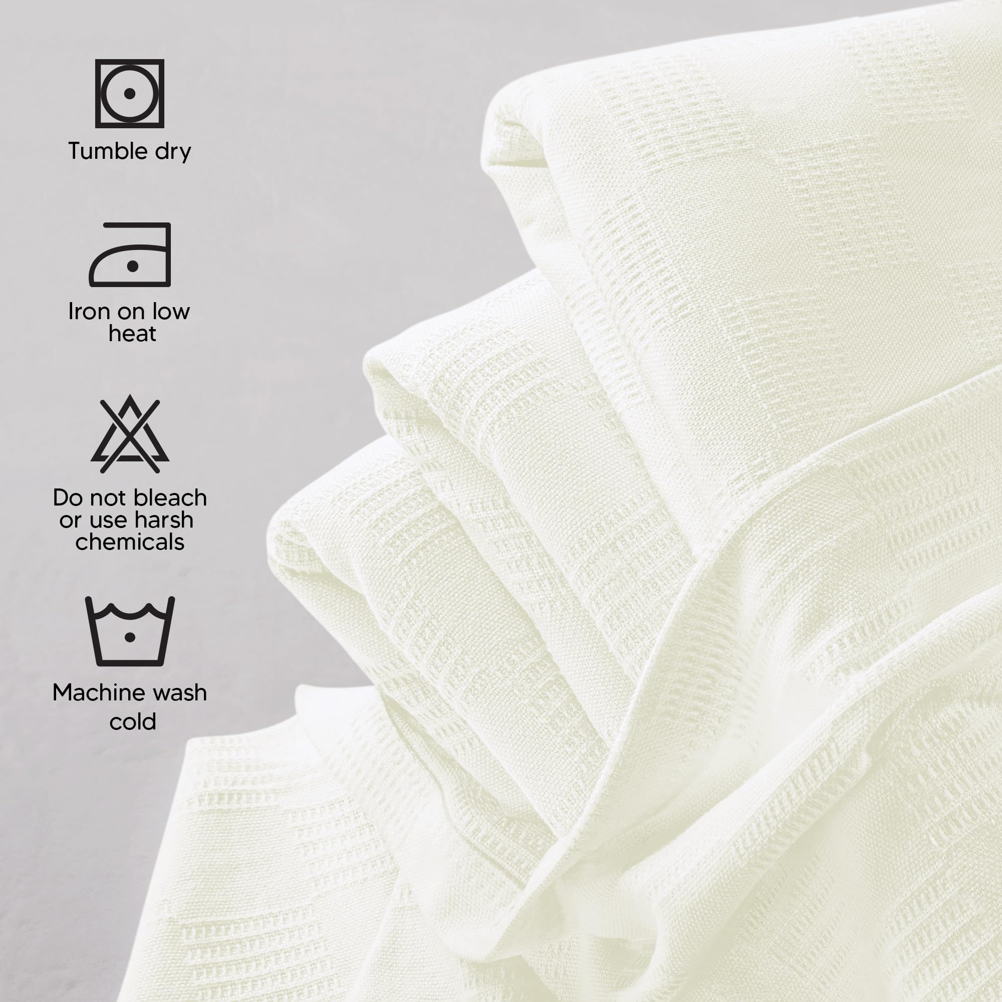 Utopia Bedding - Manta térmica 100 % algodón, 350 g/m², ligera, suave y transpirable para todas las estaciones, tamaño king, 228,6 cm x 274,3 cm, color marfil