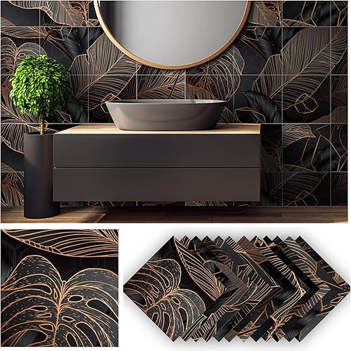 Miniatura 6 de 12 calcomanías mate para azulejos de pared, despegar y pegar, calcomanías de vinilo autoadhesivas para azulejos, adhesivo de PVC antideslizante para