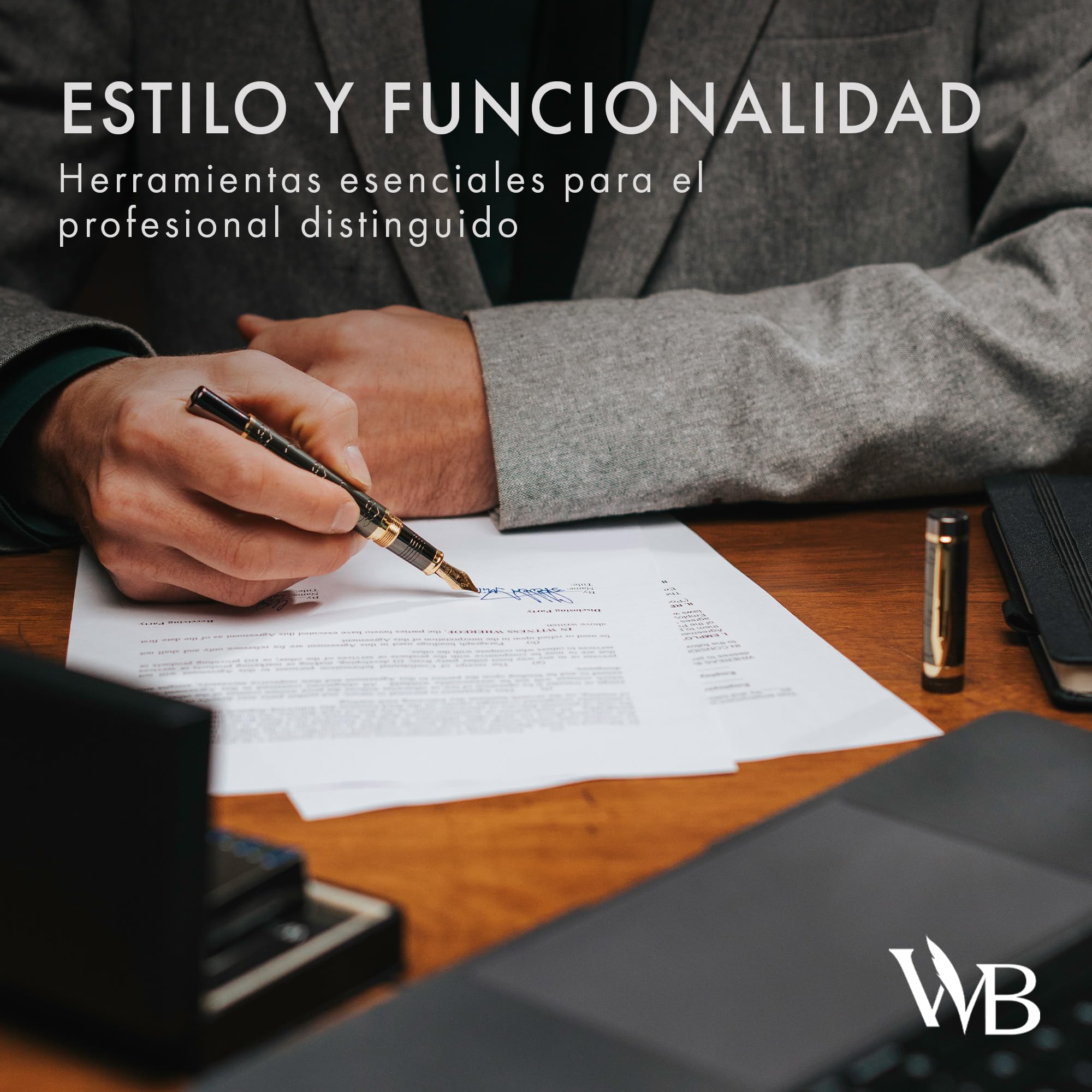 Wordsworth & Black Juego de pluma estilográfica Primori (Oro metalizado) de punta media con estuche de regalo, 24 cartuchos de tinta, convertidor de recarga de tinta, estuche de regalo, caligrafía
