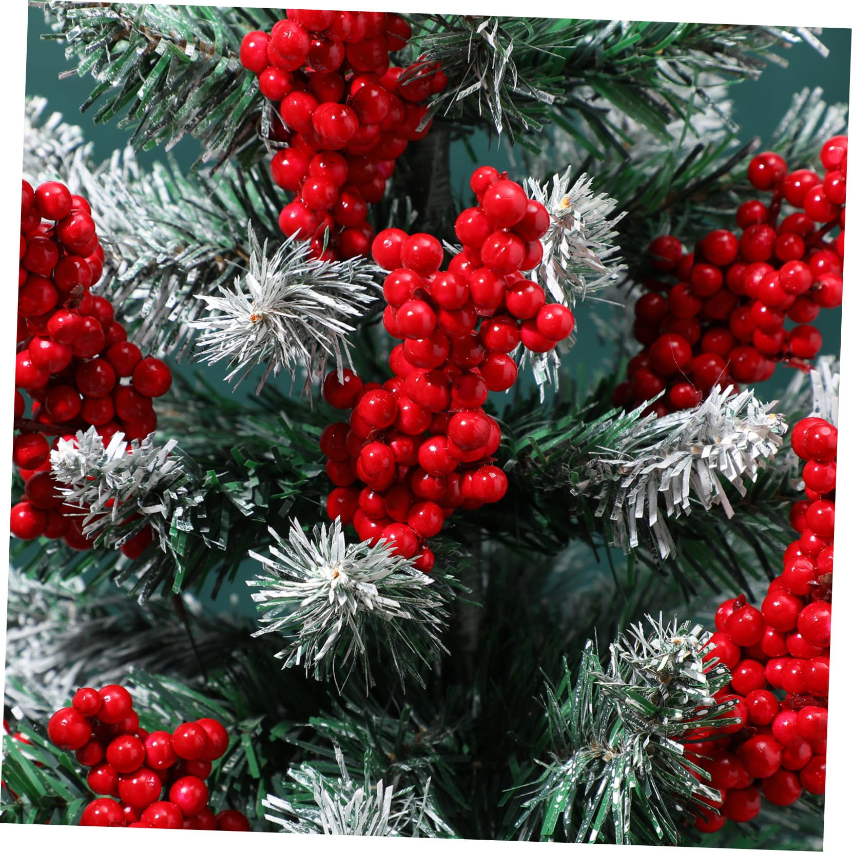 Décoration De Noël Aux Baies Rouges, Branche De 27 Cm, Bouquet De 3 Pièces