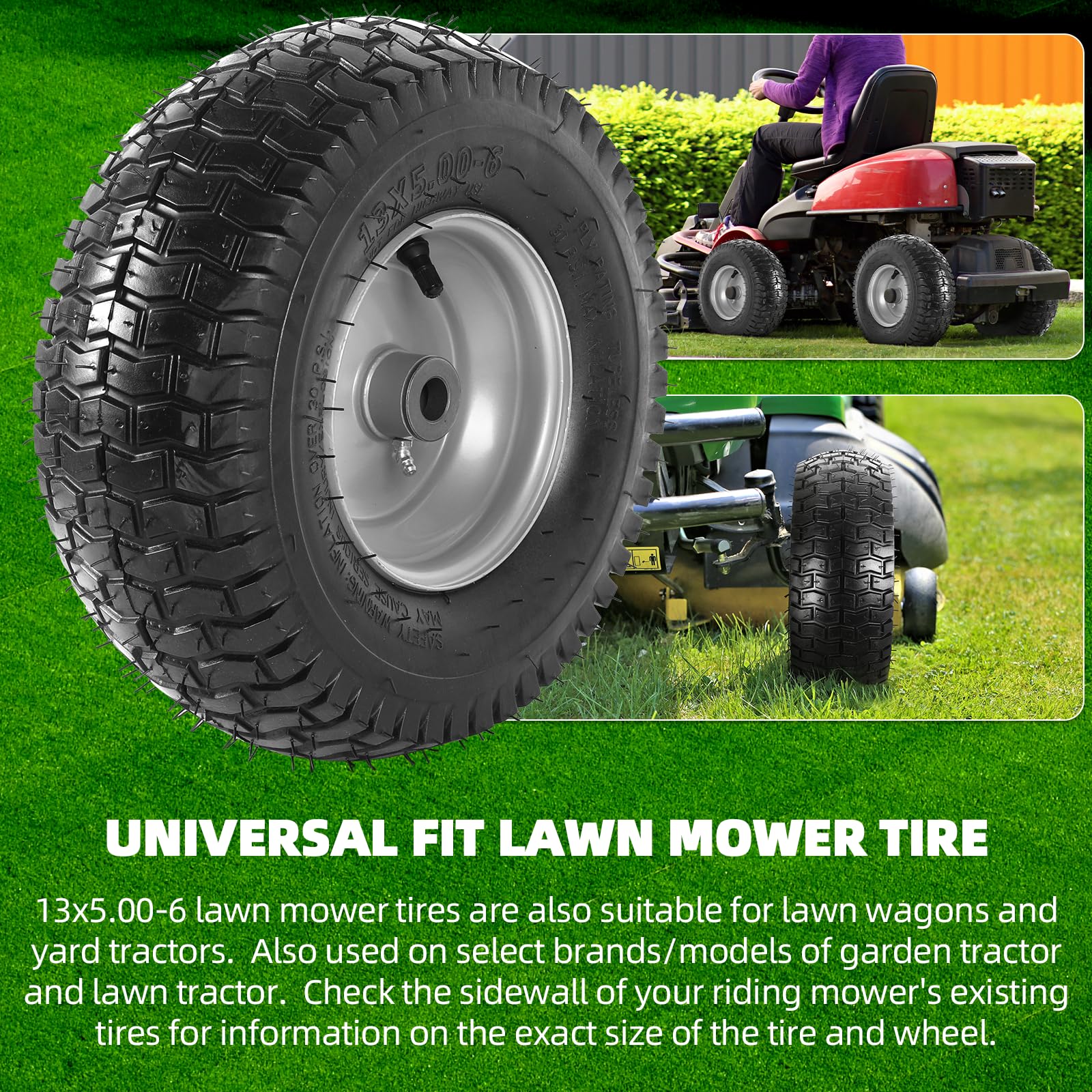 Toilette Roulotte With Rim Lawn Mower Tires Wheels (2