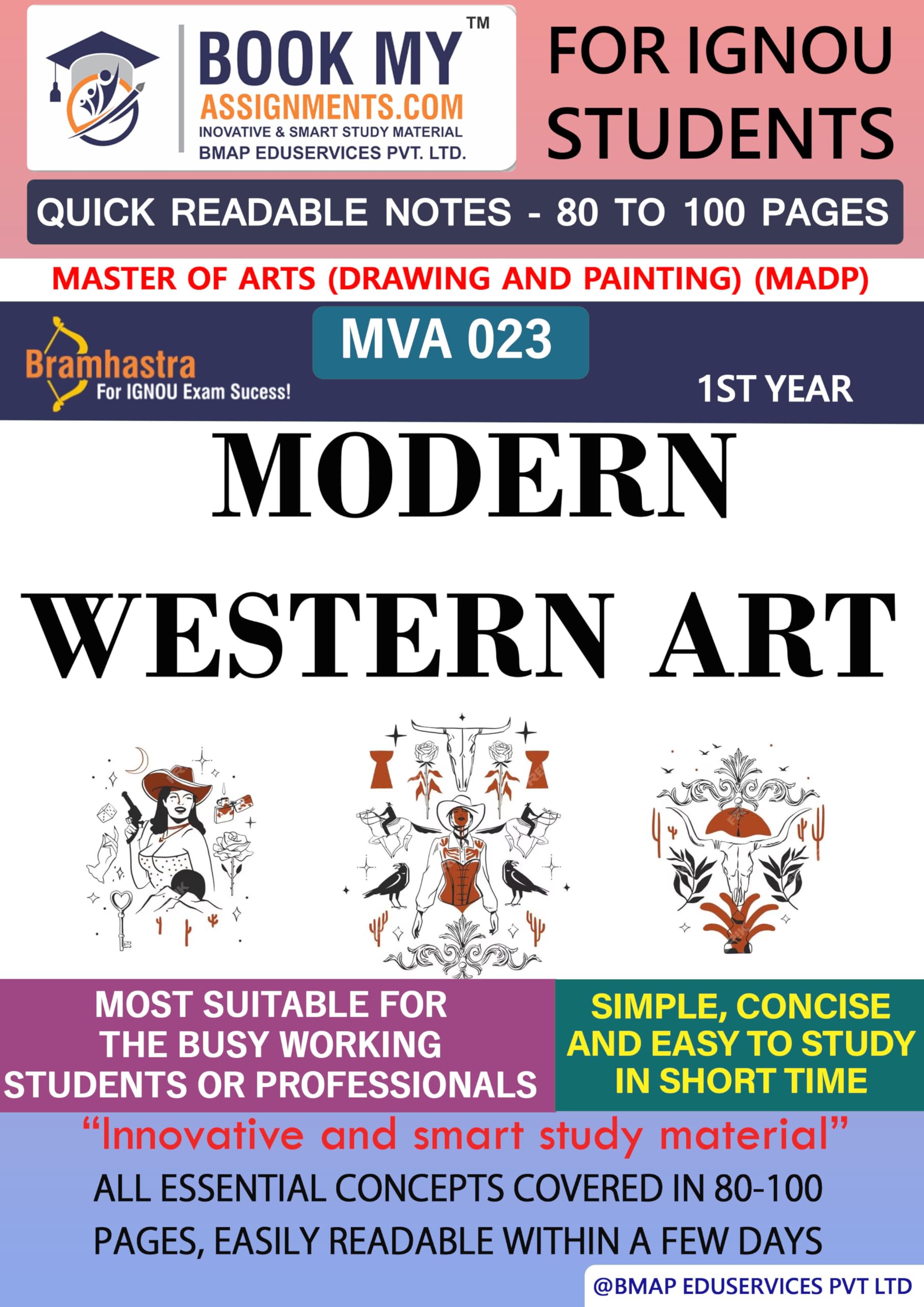 IGNOU MVA 0 23 Modern Western ArtExam Preparation Book For IGNOU Student | Knowledge at Your Fingertips