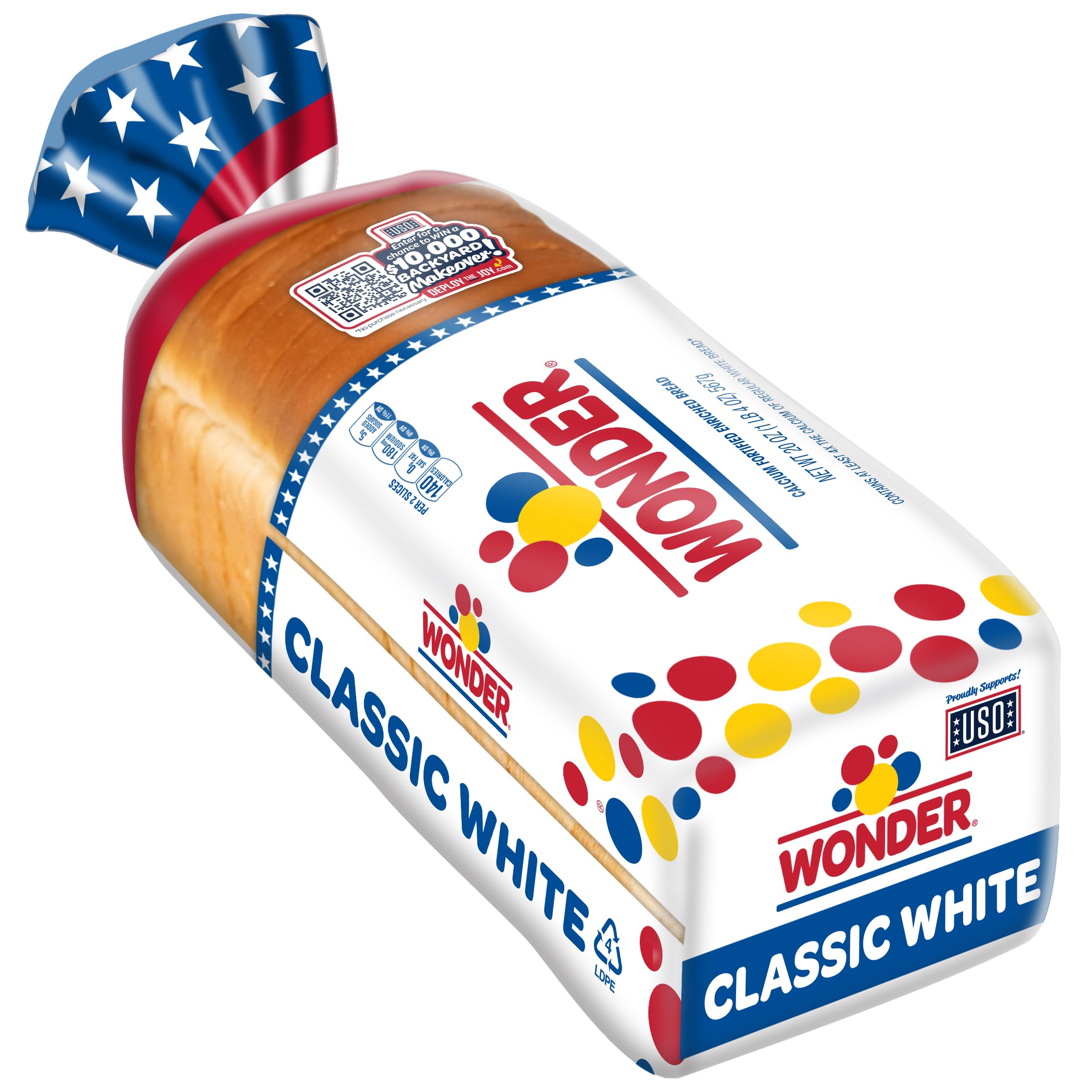 Wonder Bread Classic White Sandwich Bread Sliced White Bread 20 Oz Loaf — view 4