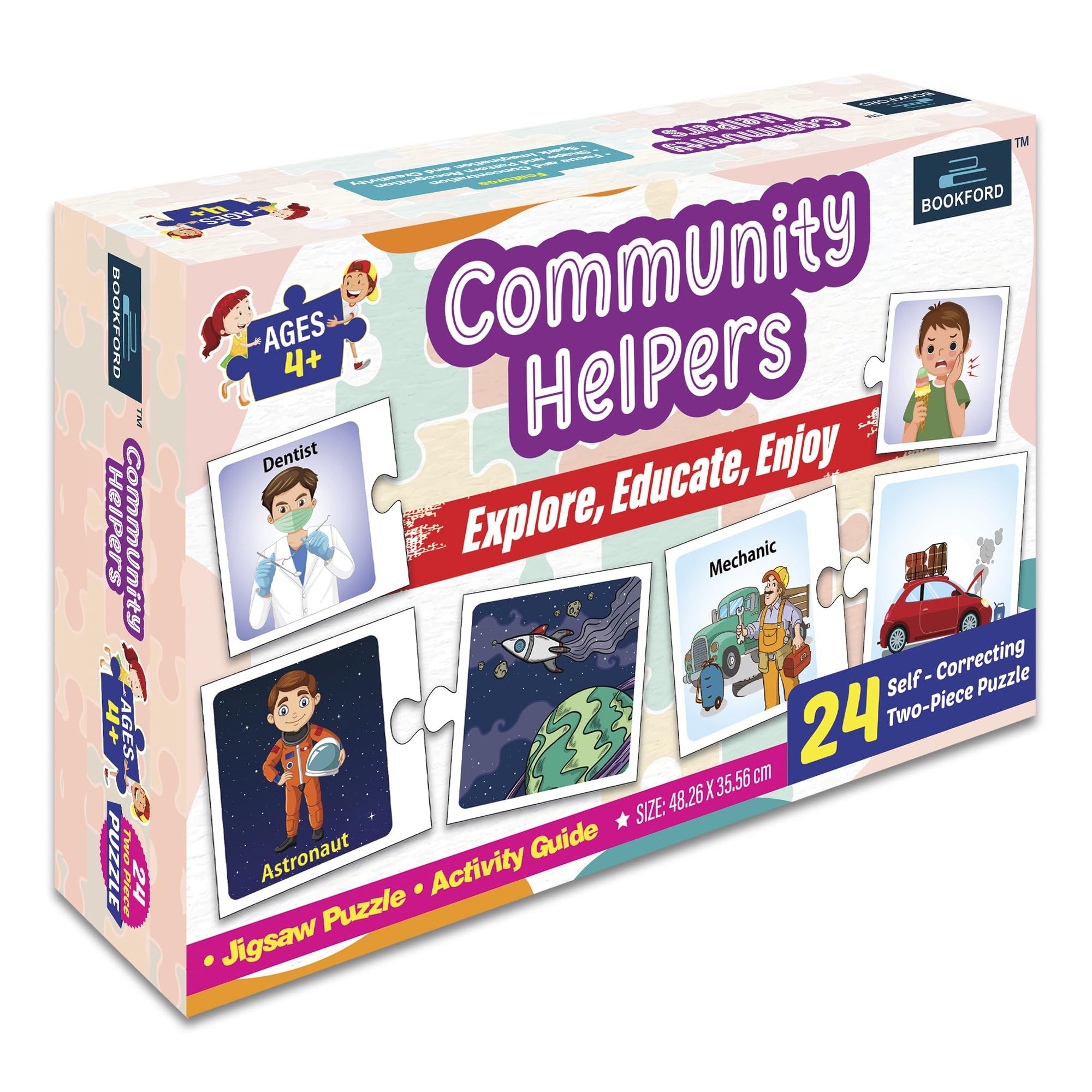 BOOKFORD Community Helpers Jigsaw Puzzle for Kids
