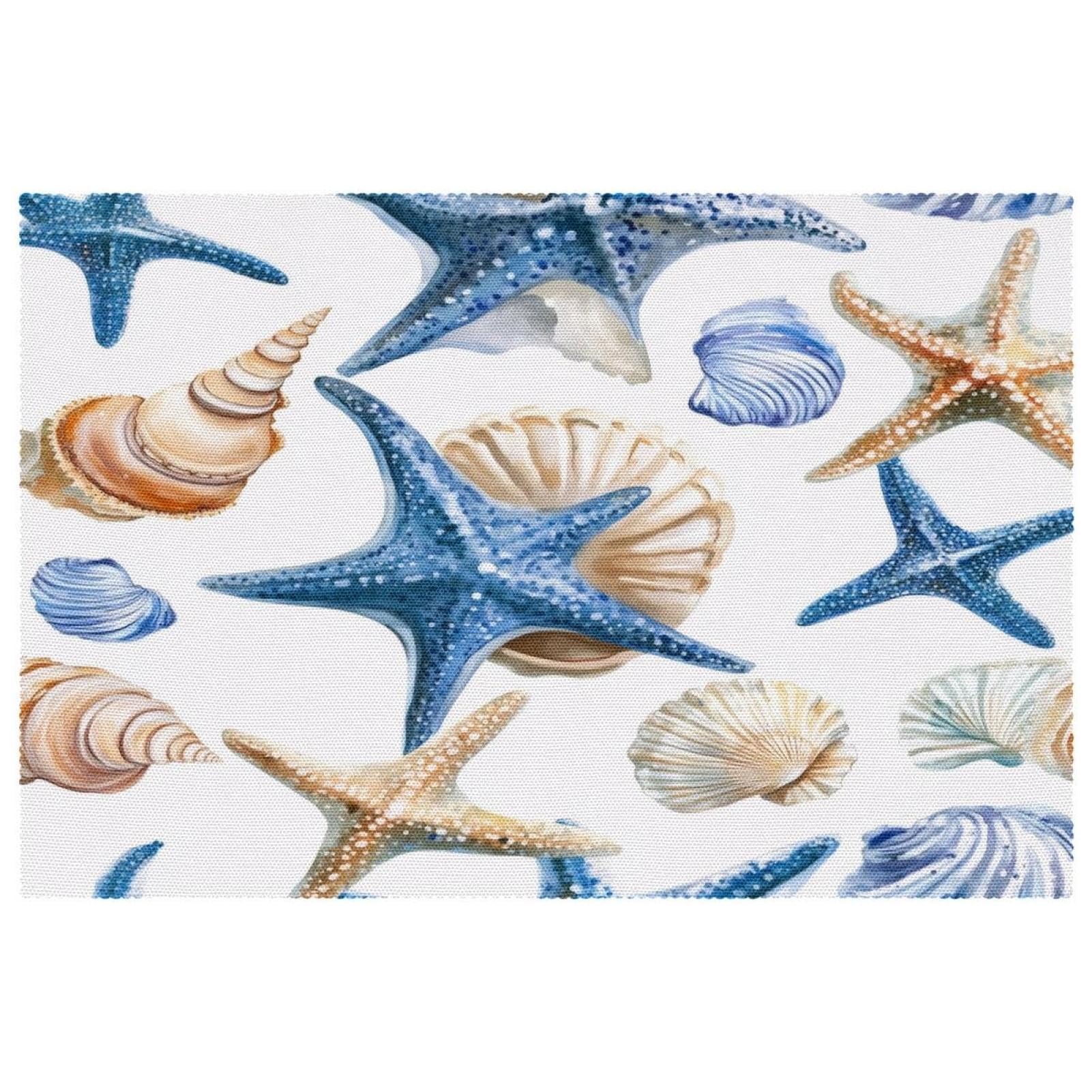Sets de table en tissu Oxford résistant à la chaleur et lavable bleu marine