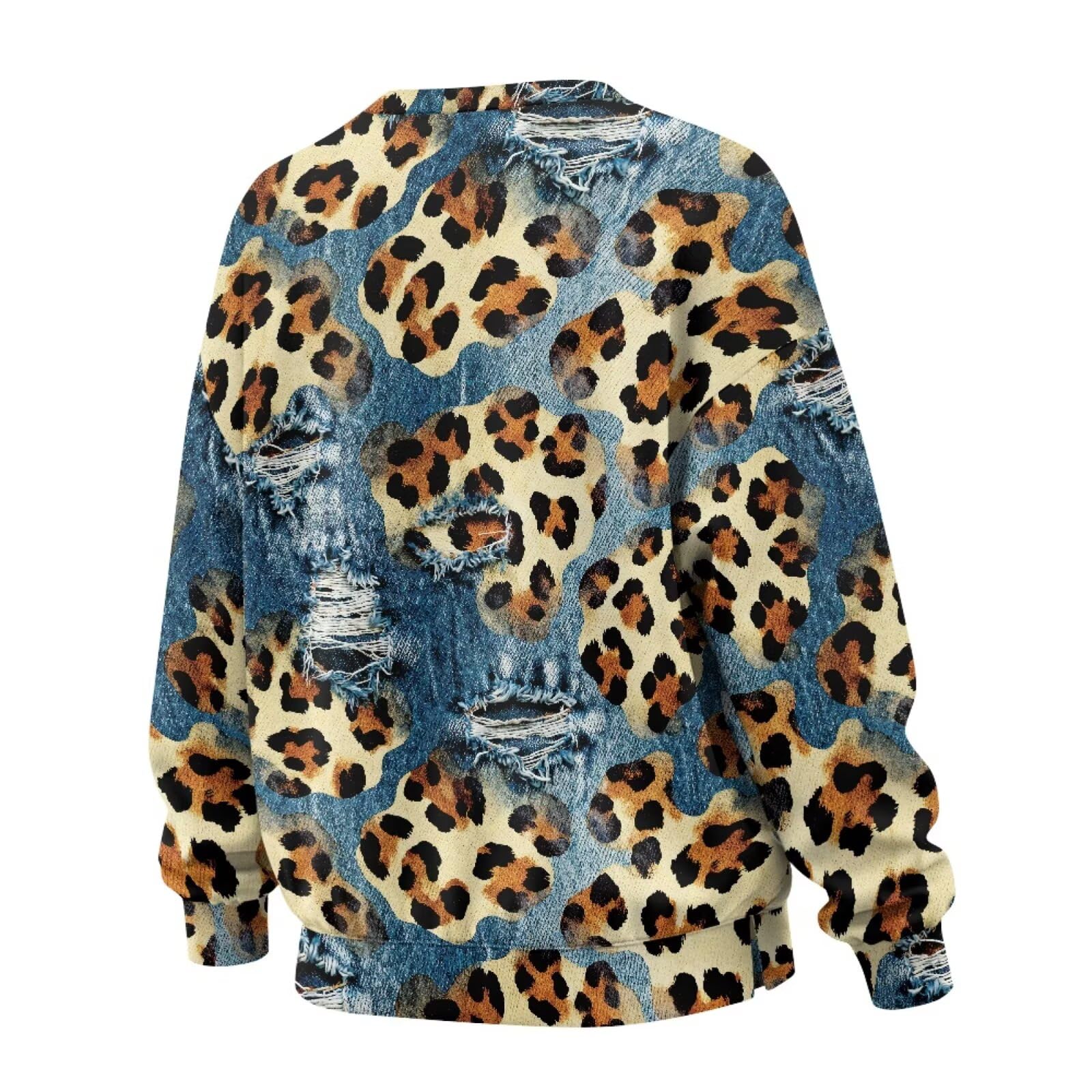 Bluza oversize damska bluza z okrągłym dekoltem sweter koszule z długim rękawem wygodny sweter z kieszenią jesienne zimowe stroje