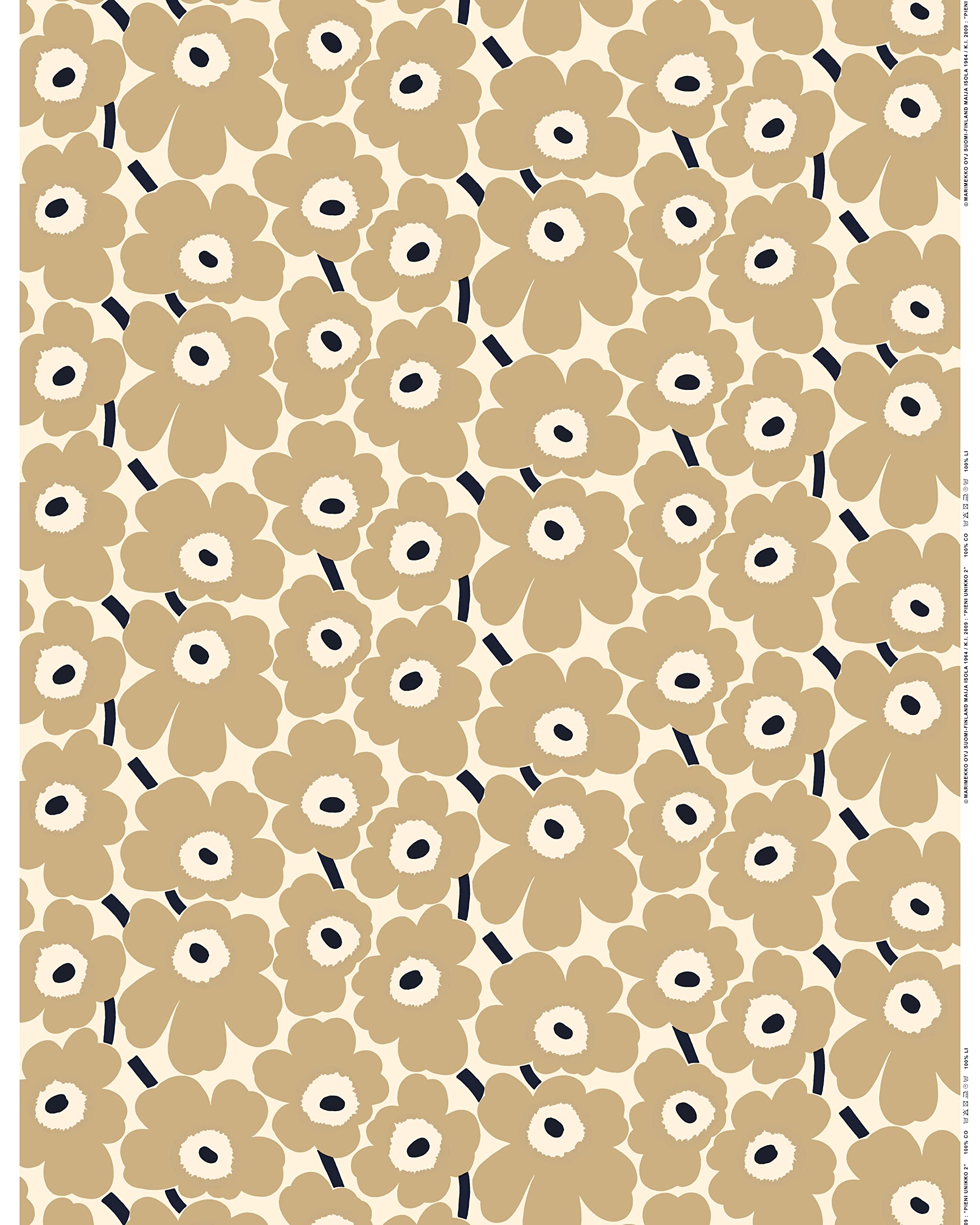 Marimekko - Geschirrtücher, Küchentücher, Trockentücher - Pieni Unikko - Beige-Off-White - 2er Set