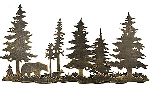 3 Layer Rustic Metal Bear Wall Art