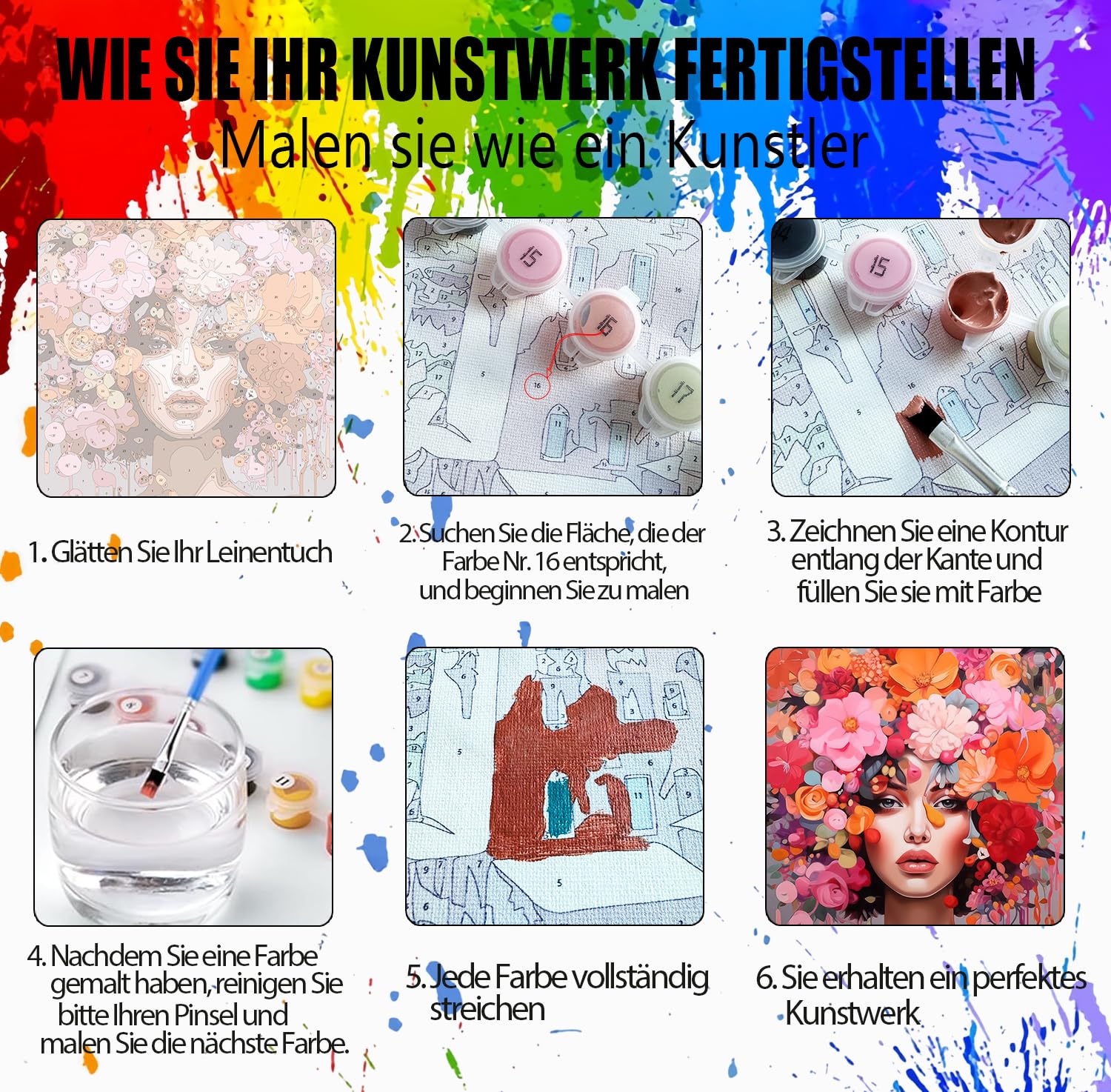 AG.AIIEU Malen Nach Zahlen Set - DIY Ölgemälde Für Erwachsene & Kinder