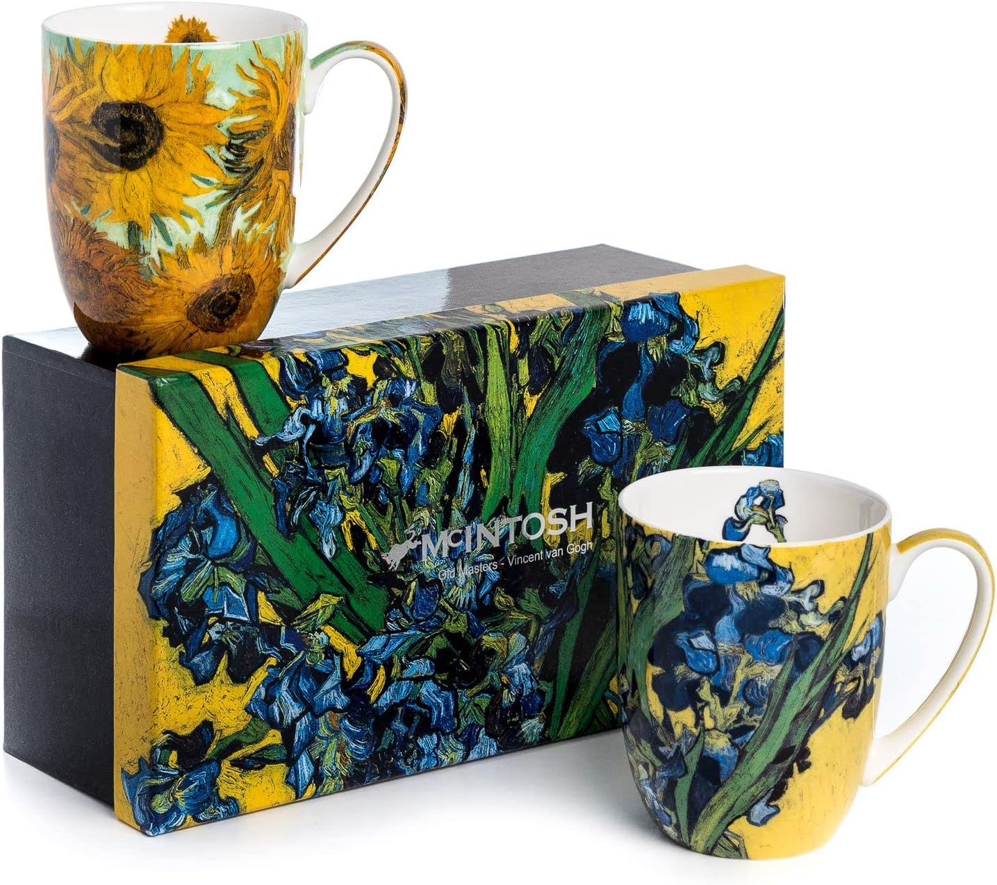 McIntoshMC020162 Van Gogh Flowers Mug Pair, Multicolors