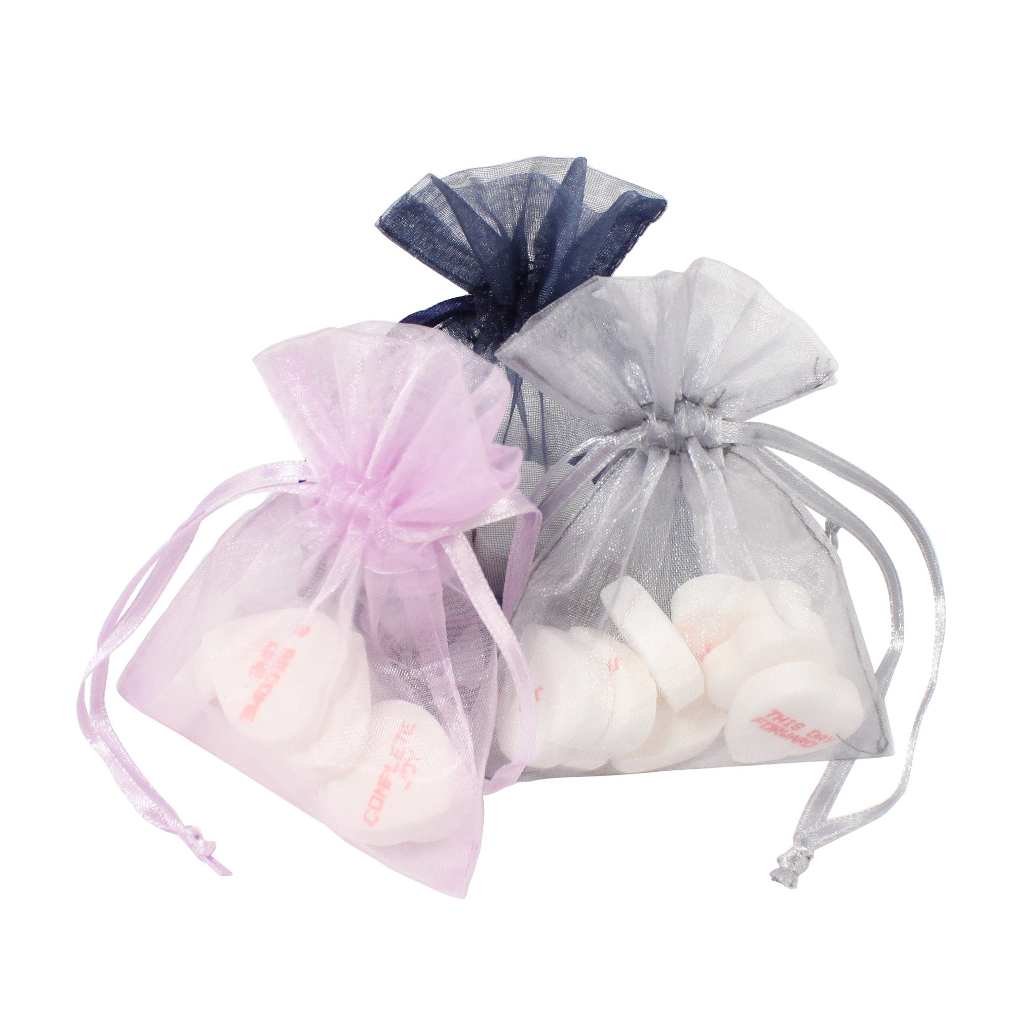 Weddingstar Small Sheer Rectangular Organza Bags, Silver