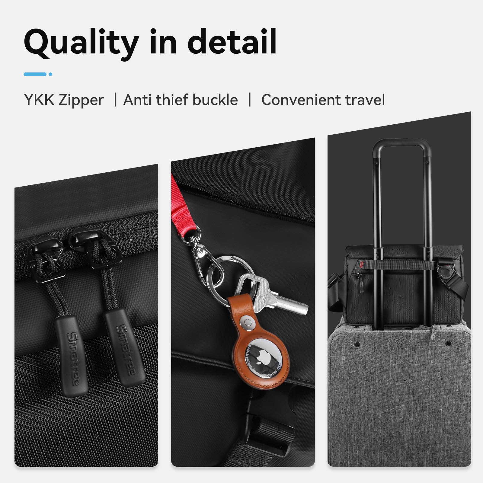 Smatree Crossbody Umhängetasche für 11 Zoll iPad Pro/10.9 Zoll iPad Air, Messenger Bag für elektronisches Zubehör, leichte wasserfeste Tragetasche