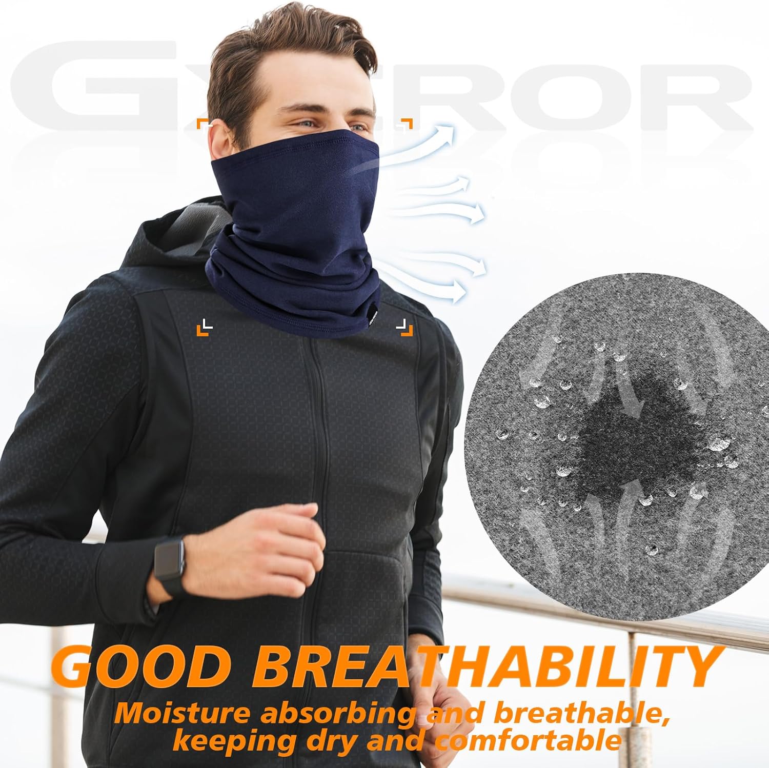 GXCROR Neck Warmer Winter Face Mask Fleece Neck Gaiter Ski Face Cover Cold Weather Scarf for Men & Women - Image 3