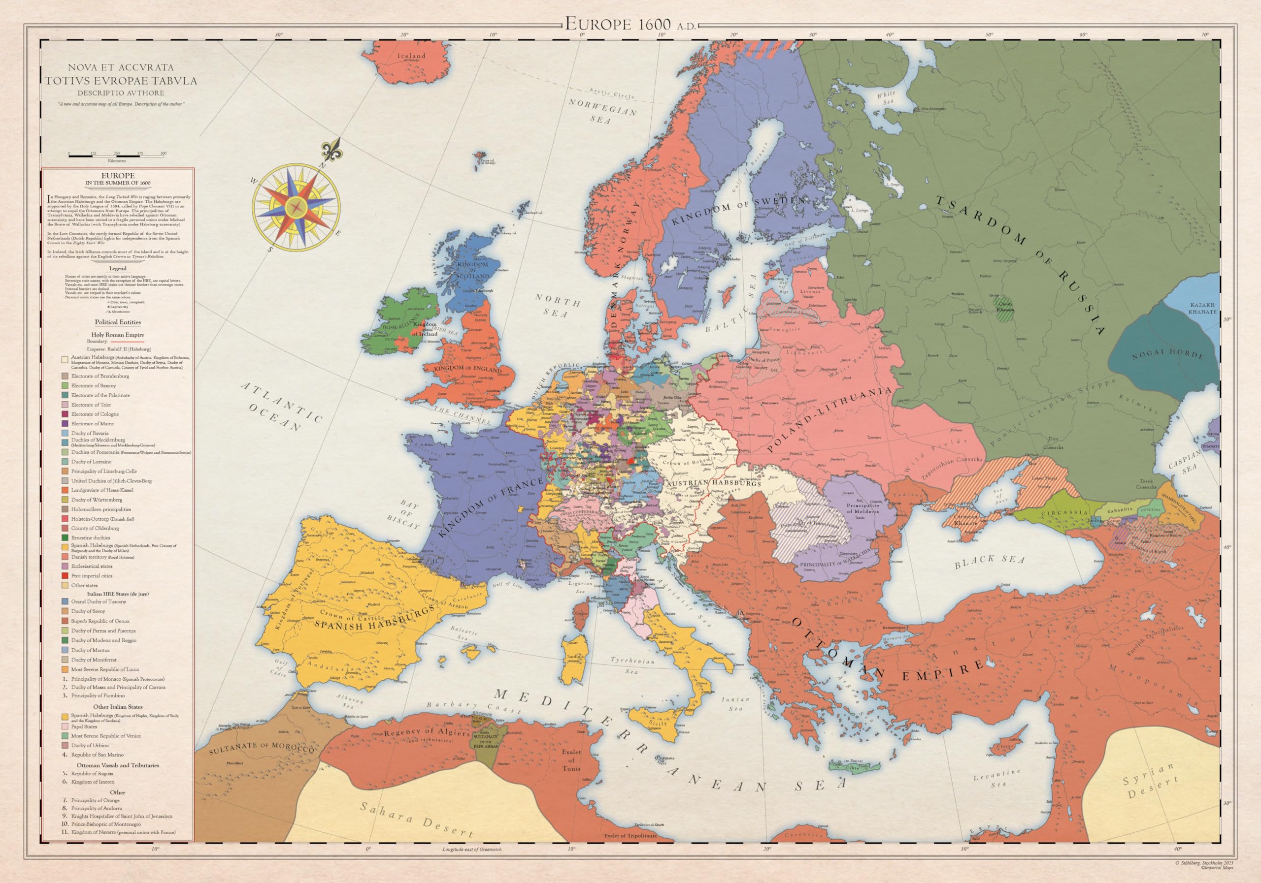 Europa 1600, Mapa Histórico (100x70cm)