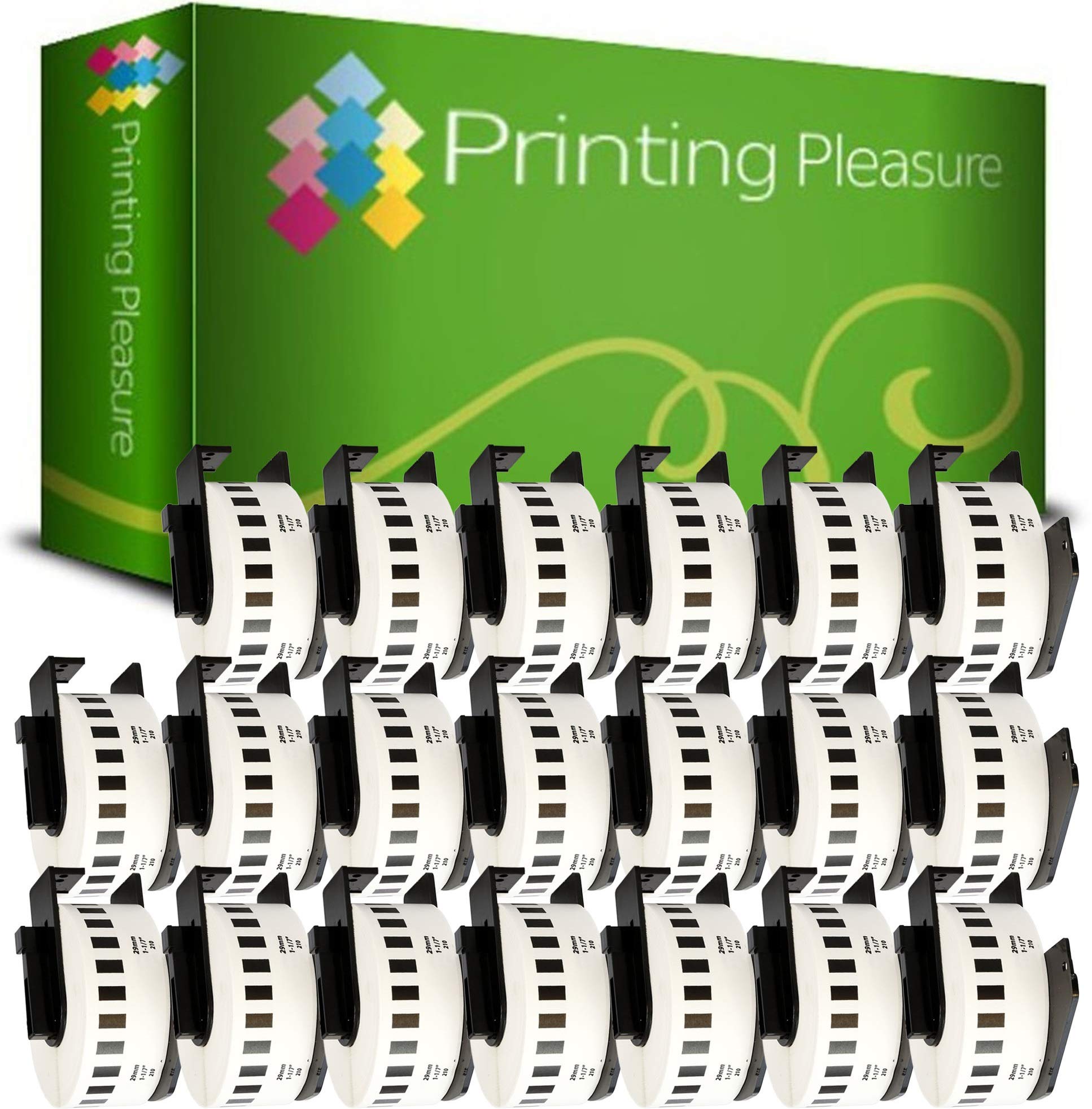 DK22210 Étiquettes Continues Brother P-Touch 29mm x 30.48m QL-500 QL-570 QL-700 QL-800 QL-810W QL-820NWB QL-1050 QL-1060N QL-1100 QL-1110NWB