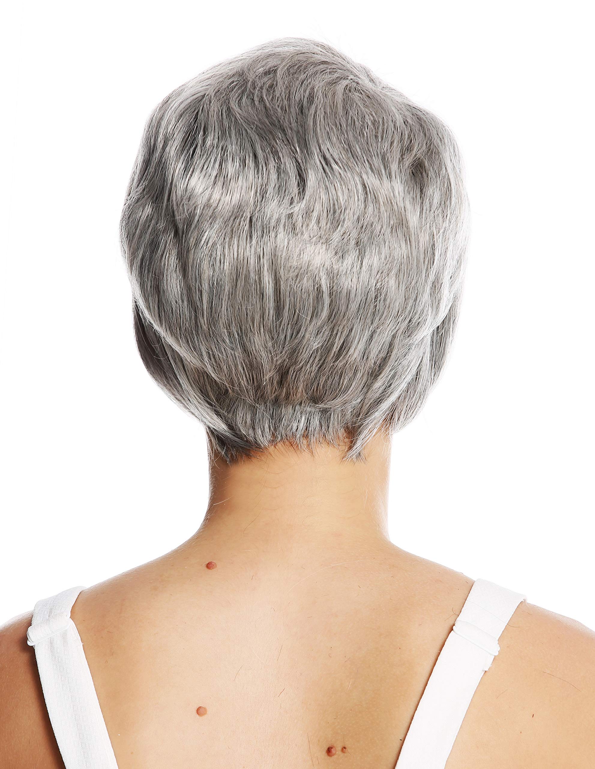 WIG ME UP - VK-50-51 quality women's wig short bushy boyish grey silvery grey, Silver-gray-black mix (51), Length: approx. 15 cm - Image 4