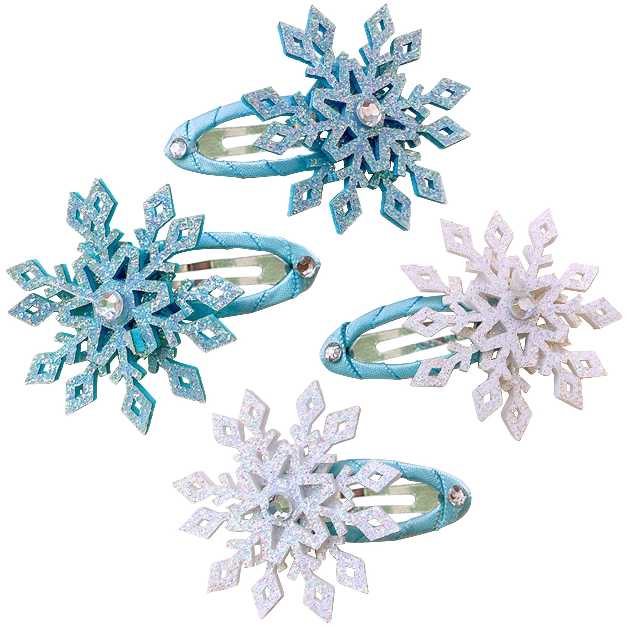 Amazon.co.jp: 冬の雪の結晶ヘアピン スノーフレーククリップ