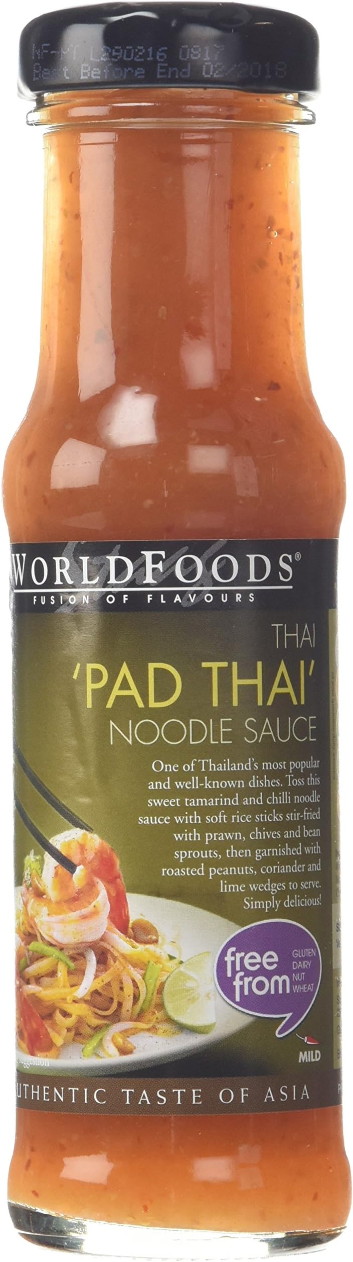 World Foods Pad Thai Noodle Sauce 150 ml (Pack of 6)