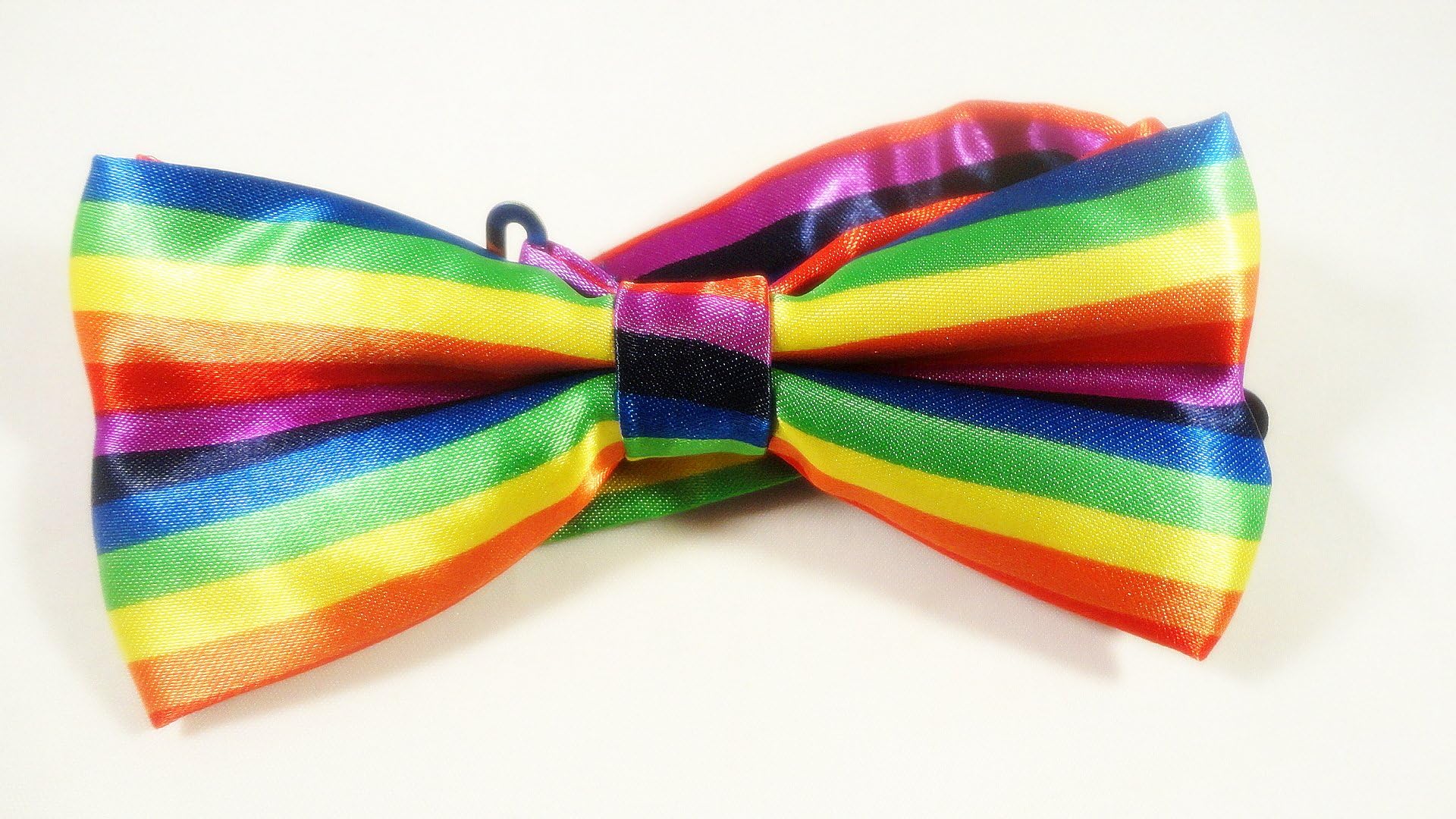 Banded Rainbow Bow Tie
