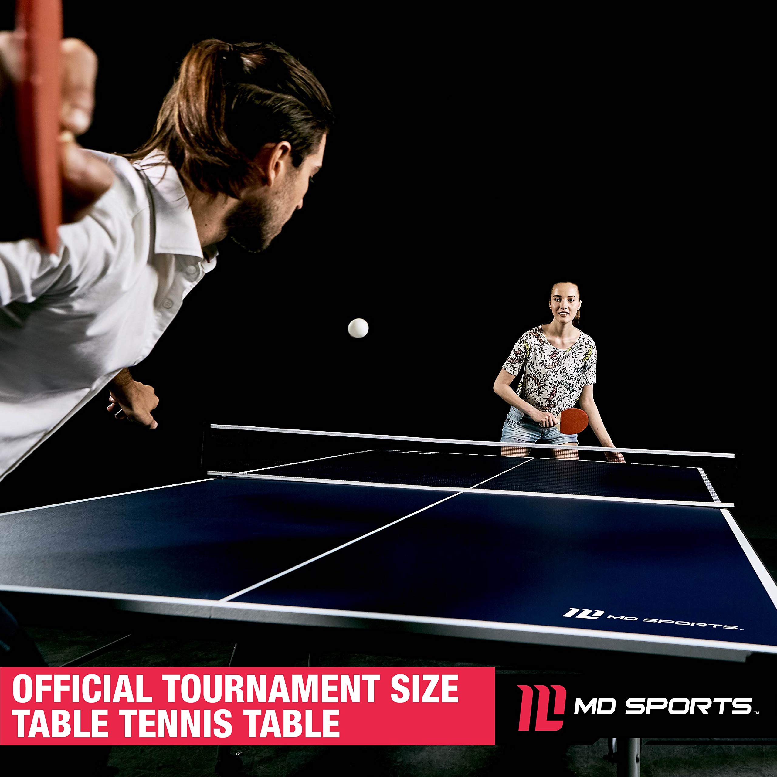 MD Sports Table Tennis Set Regulation Ping Pong Table with Net