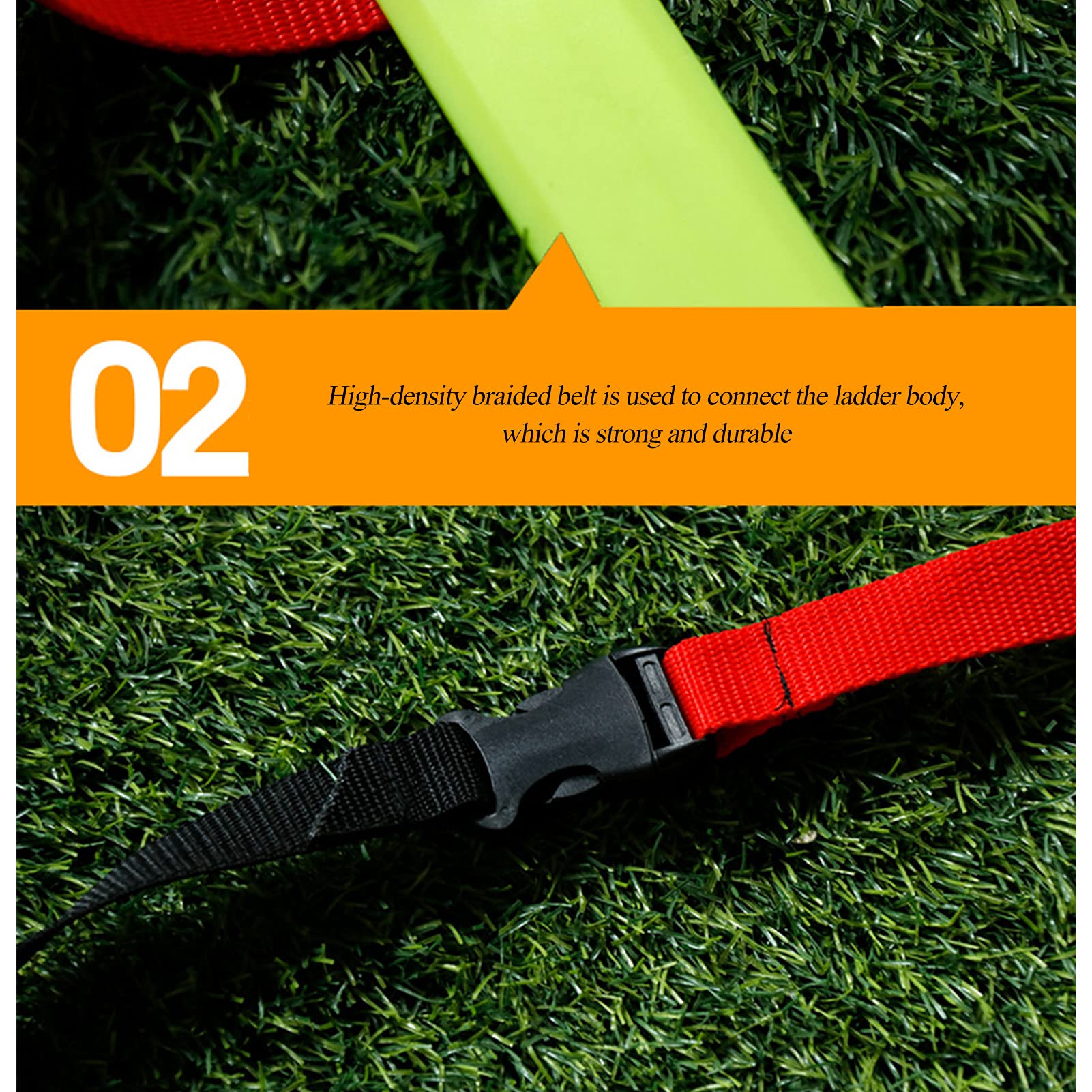 Scala di agilità Scala di Salto della Formazione della Flessibilità del Calcio, Scala della velocità di Agilità, Kit di Allenatore di Esercizio, per Rugby, Boxe, Lacrosse Tennis(Size:5M)